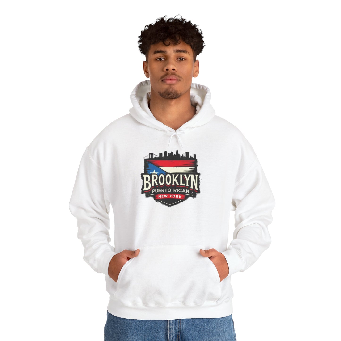Brooklyn Puerto Rican Unisex Hoodie, Cozy Sweatshirt, Casual Wear, Gifts for Adventures, Pride Apparel, Comfortable Streetwear