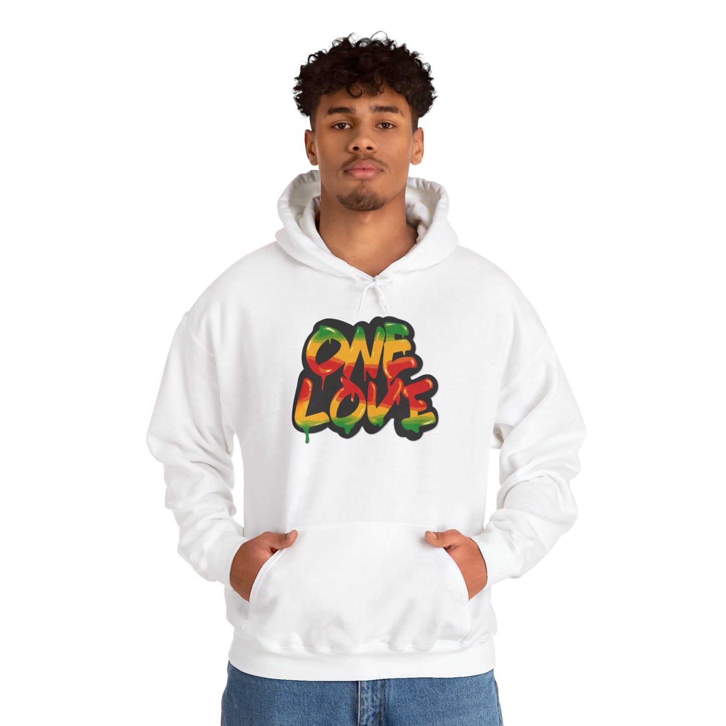 One Love Unisex Hoodie, Cozy Sweatshirt, Casual Wear, Gifts for Adventures, Pride Apparel, Comfortable Streetwear