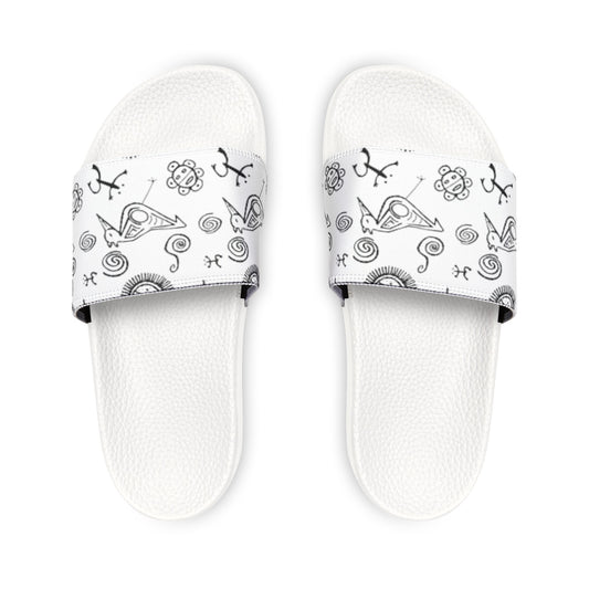 Taino Symbols 3, Women's PU Slide Sandals