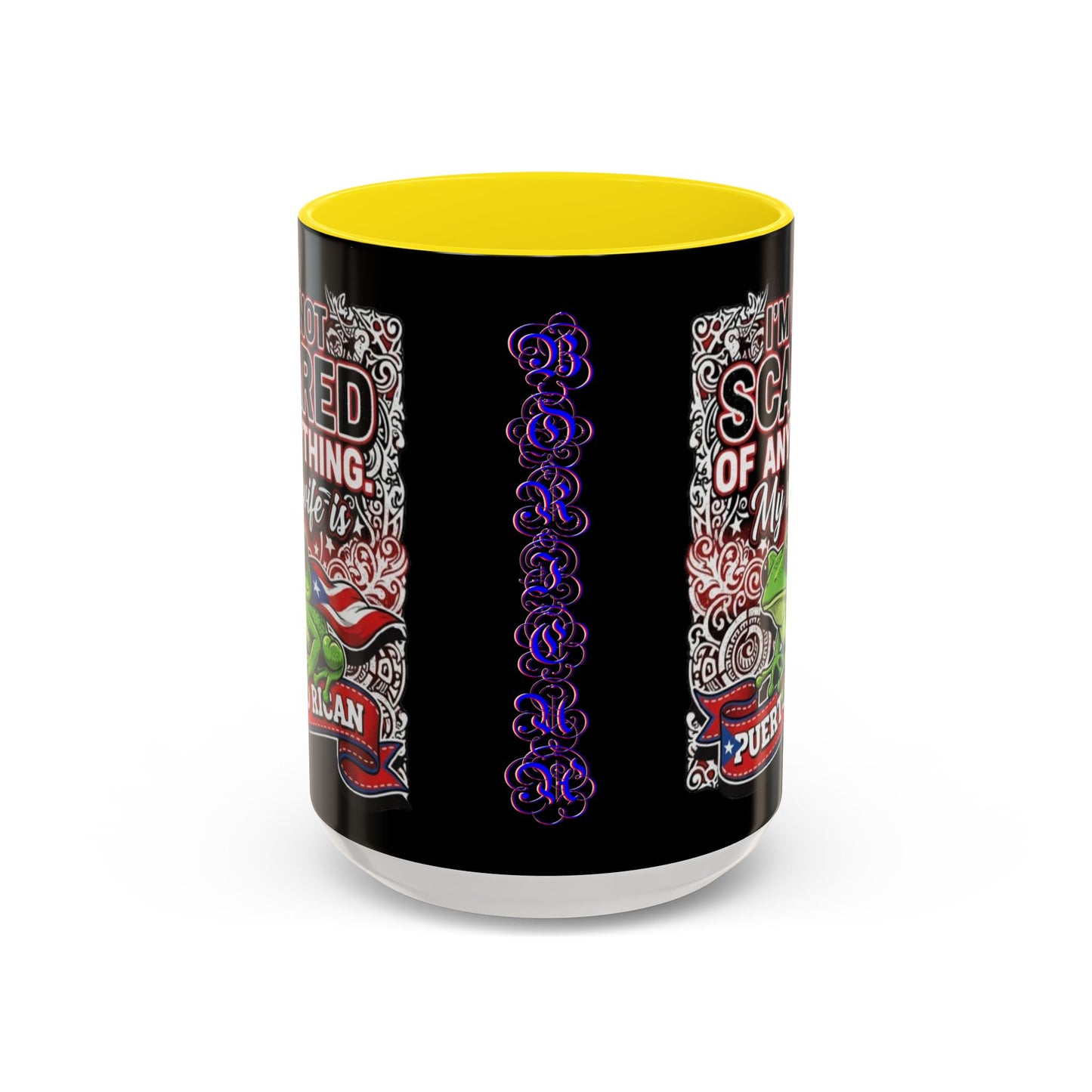 I'M NOT SCARED OF ANYTHING..., Colorful Accent Mugs, 11oz