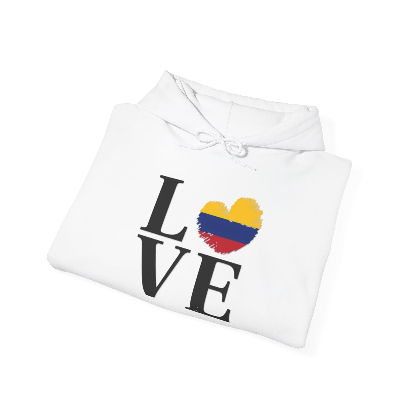 Love Colombia Unisex Hoodie, Cozy Sweatshirt, Casual Wear, Gifts for Adventures, Pride Apparel, Comfortable Streetwear