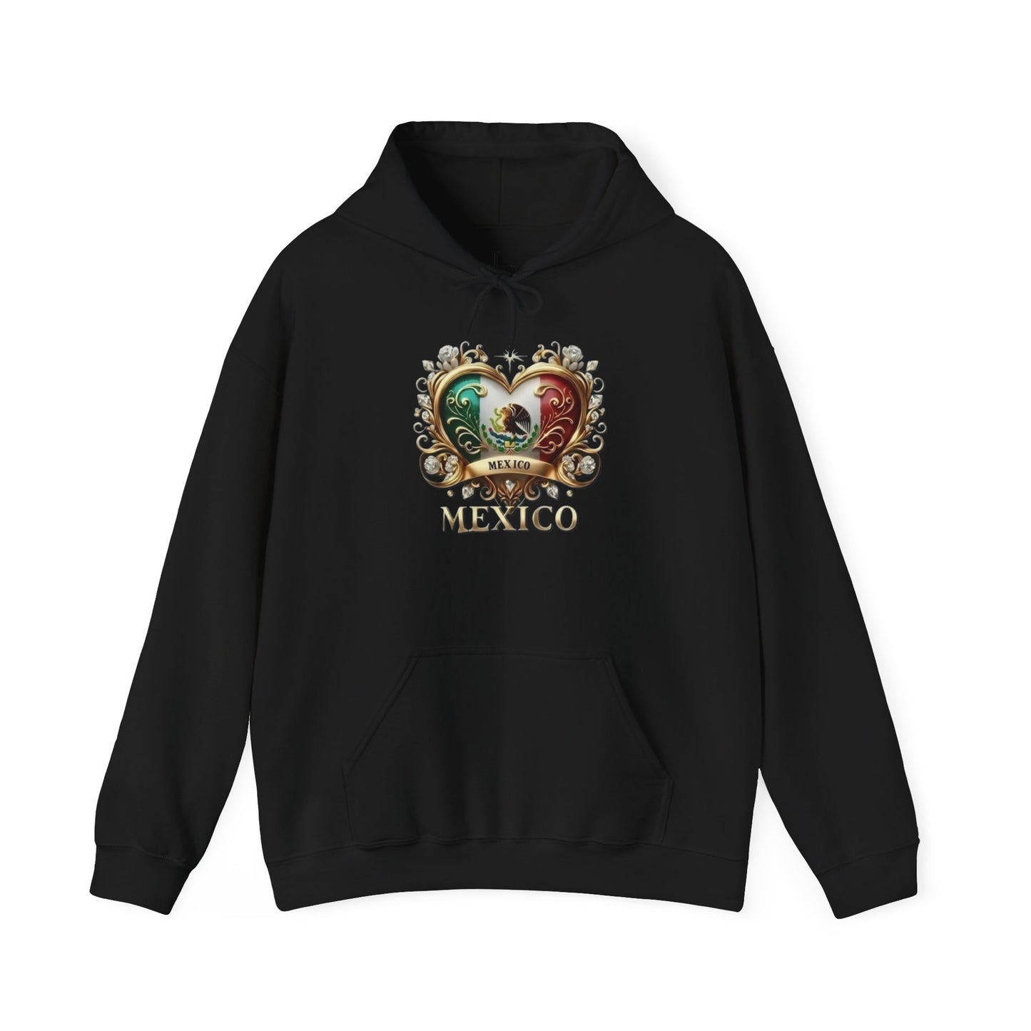 Mexican Heart Unisex Hoodie, Cozy Sweatshirt, Casual Wear, Gifts for Adventures, Pride Apparel, Comfortable Streetwear