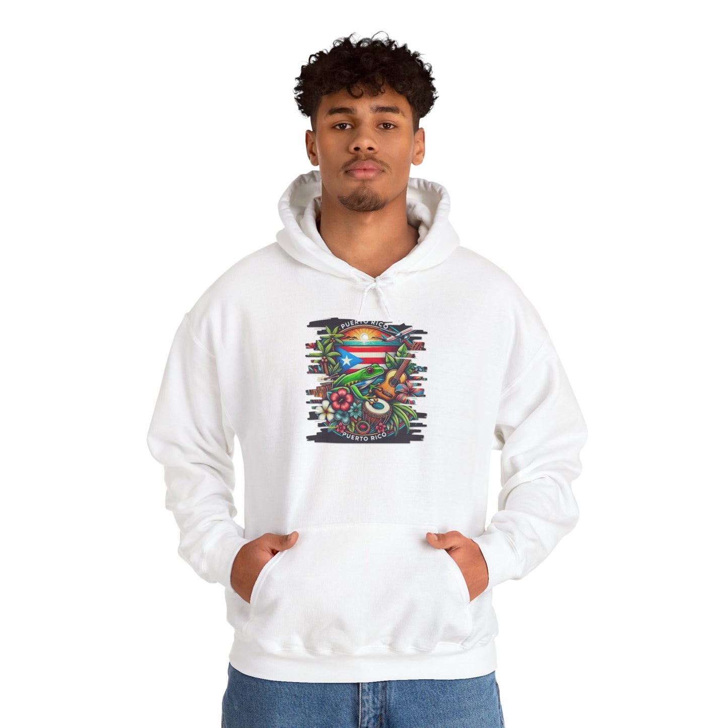 Puerto Rican Scenery Unisex Hoodie, Cozy Sweatshirt, Casual Wear, Gifts for Adventures, Pride Apparel, Comfortable Streetwear