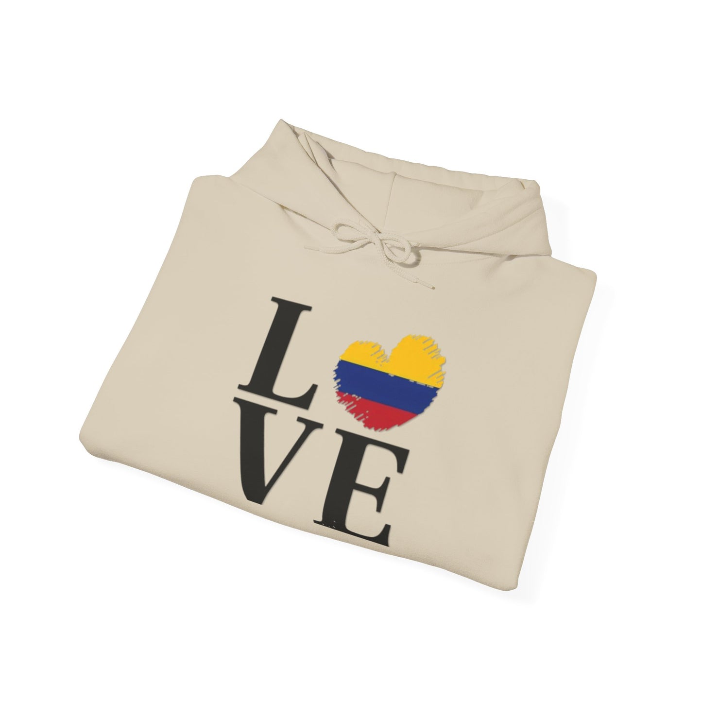 Love Colombia Unisex Hoodie, Cozy Sweatshirt, Casual Wear, Gifts for Adventures, Pride Apparel, Comfortable Streetwear