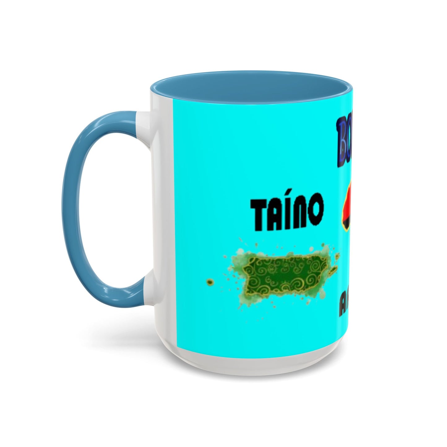 Boricua Roots, Colorful Accent Mugs, 11oz