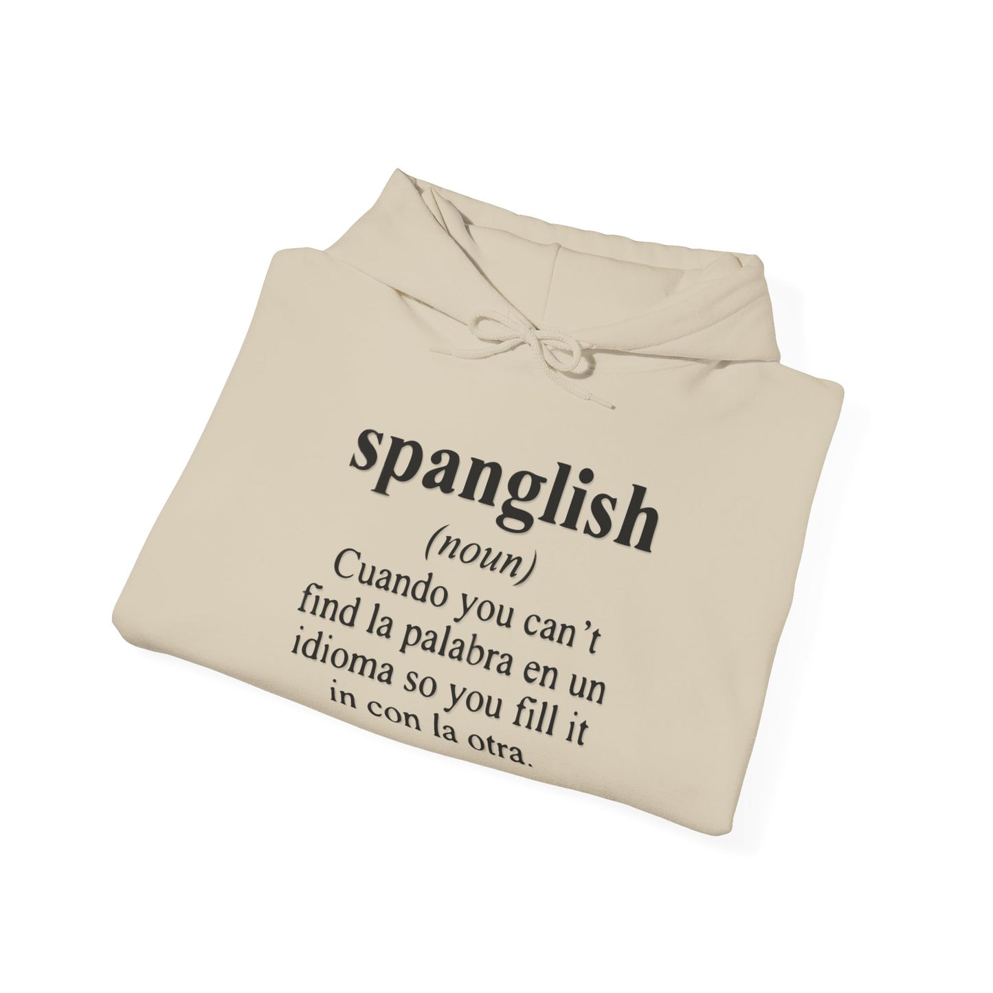 Spanglish 2 Unisex Hoodie, Cozy Sweatshirt, Casual Wear, Gifts for Adventures, Pride Apparel, Comfortable Streetwear
