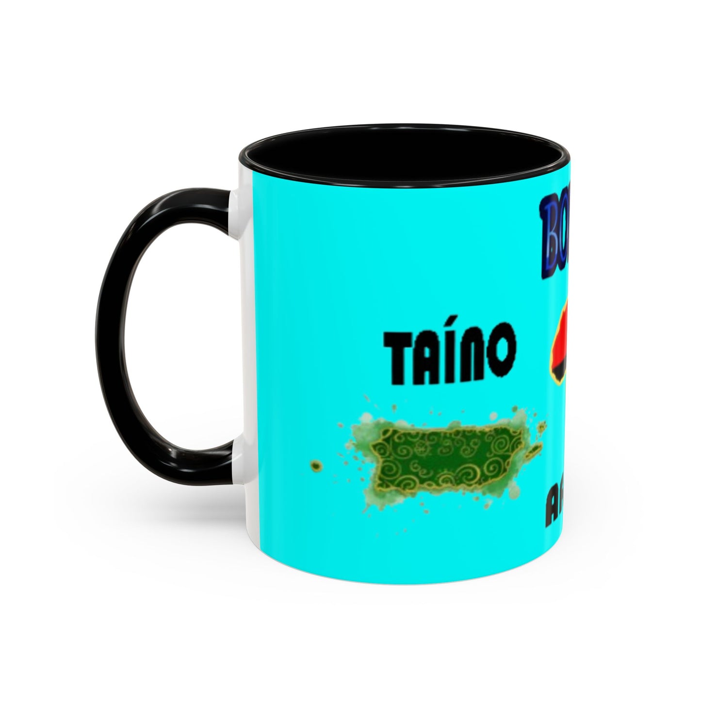 Boricua Roots, Colorful Accent Mugs, 11oz