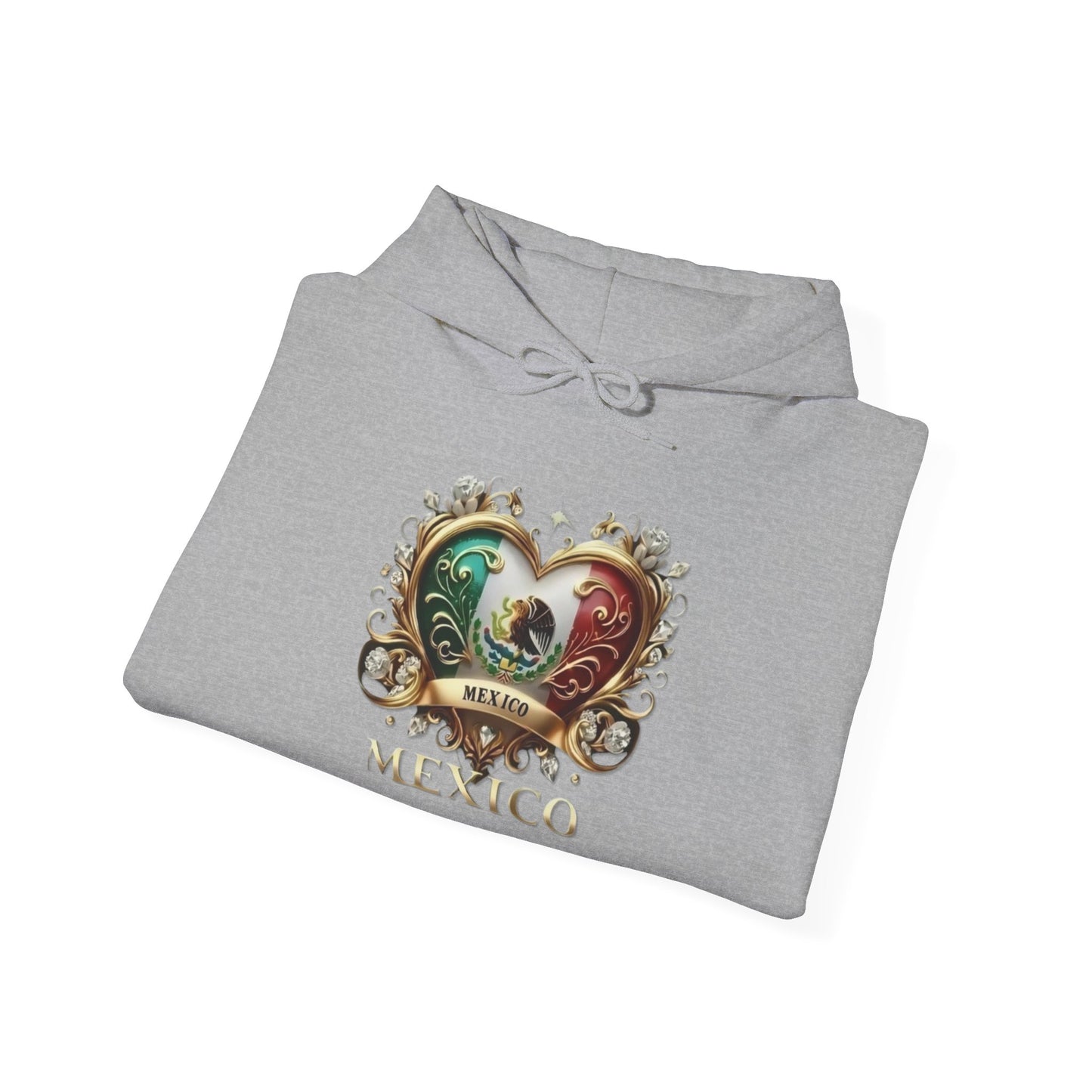 Mexican Heart Unisex Hoodie, Cozy Sweatshirt, Casual Wear, Gifts for Adventures, Pride Apparel, Comfortable Streetwear