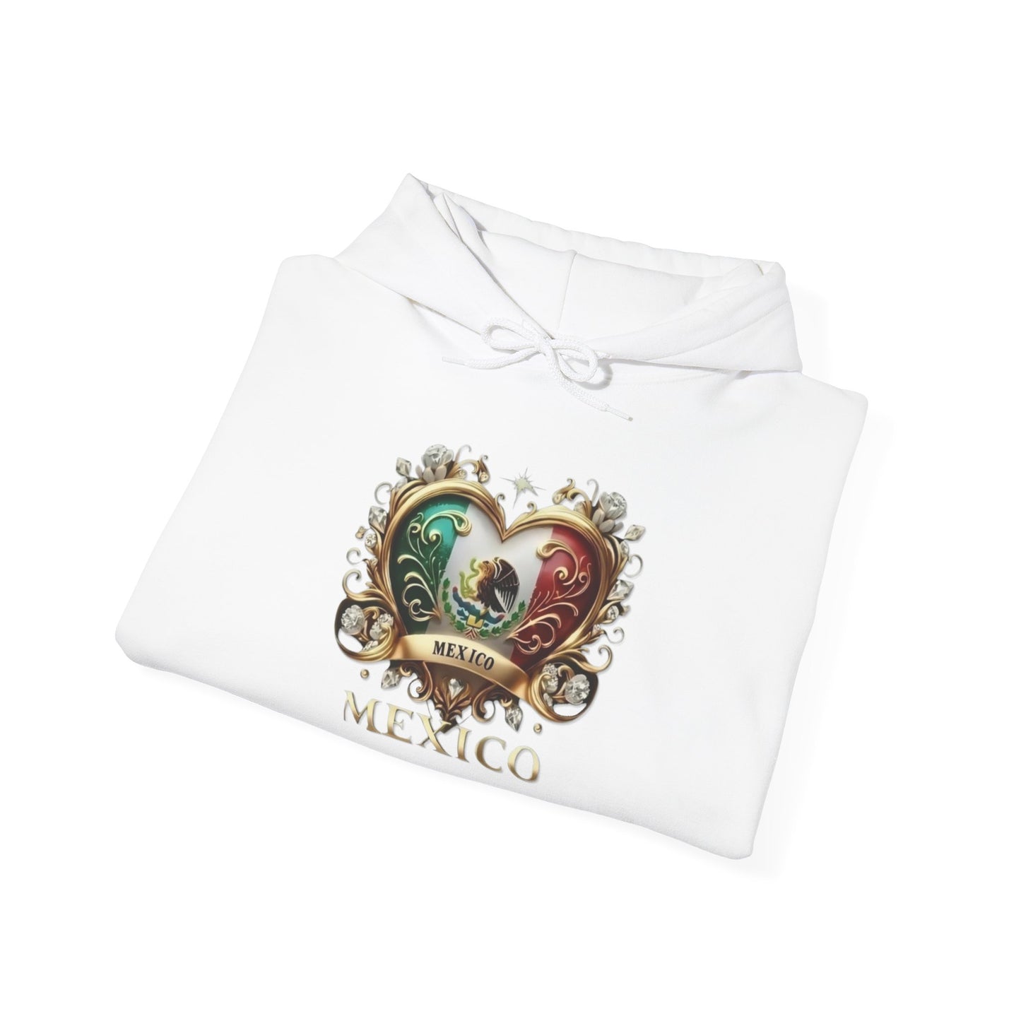 Mexican Heart Unisex Hoodie, Cozy Sweatshirt, Casual Wear, Gifts for Adventures, Pride Apparel, Comfortable Streetwear