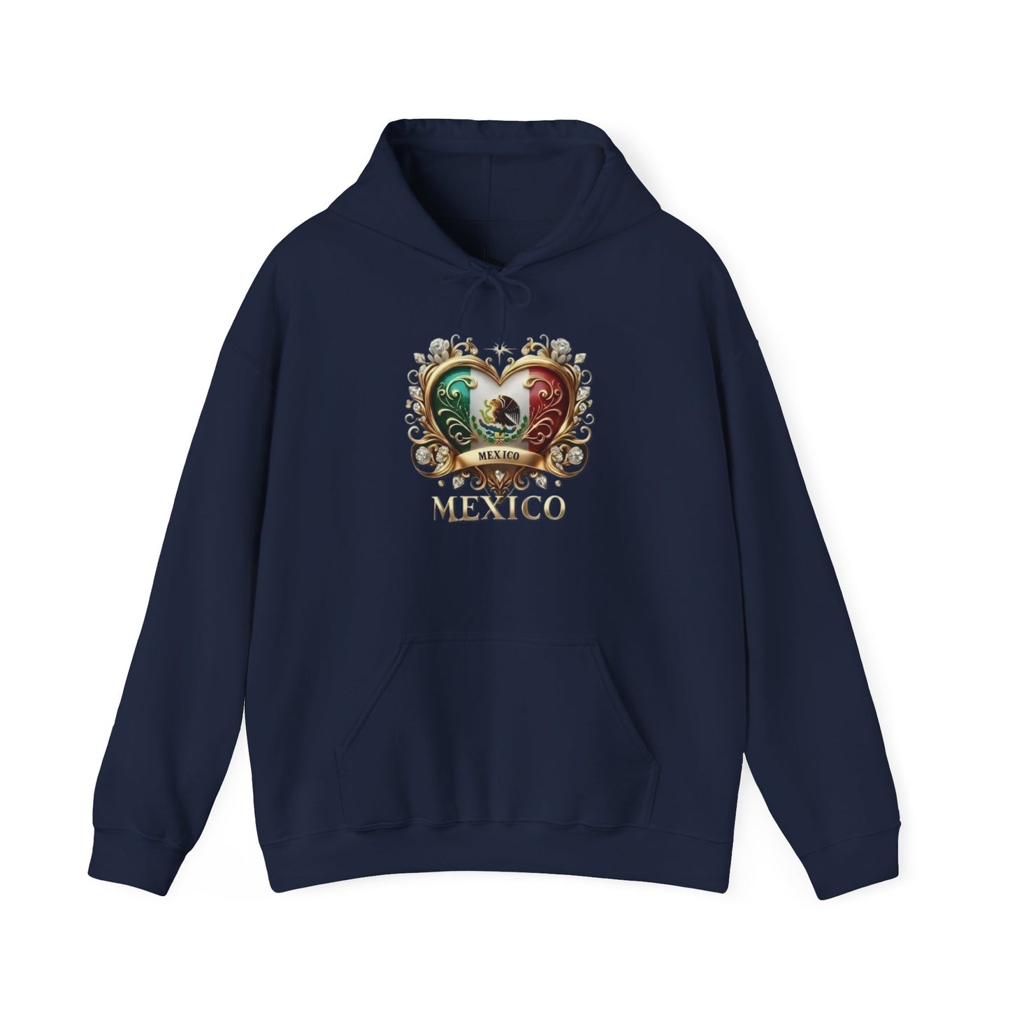 Mexican Heart Unisex Hoodie, Cozy Sweatshirt, Casual Wear, Gifts for Adventures, Pride Apparel, Comfortable Streetwear