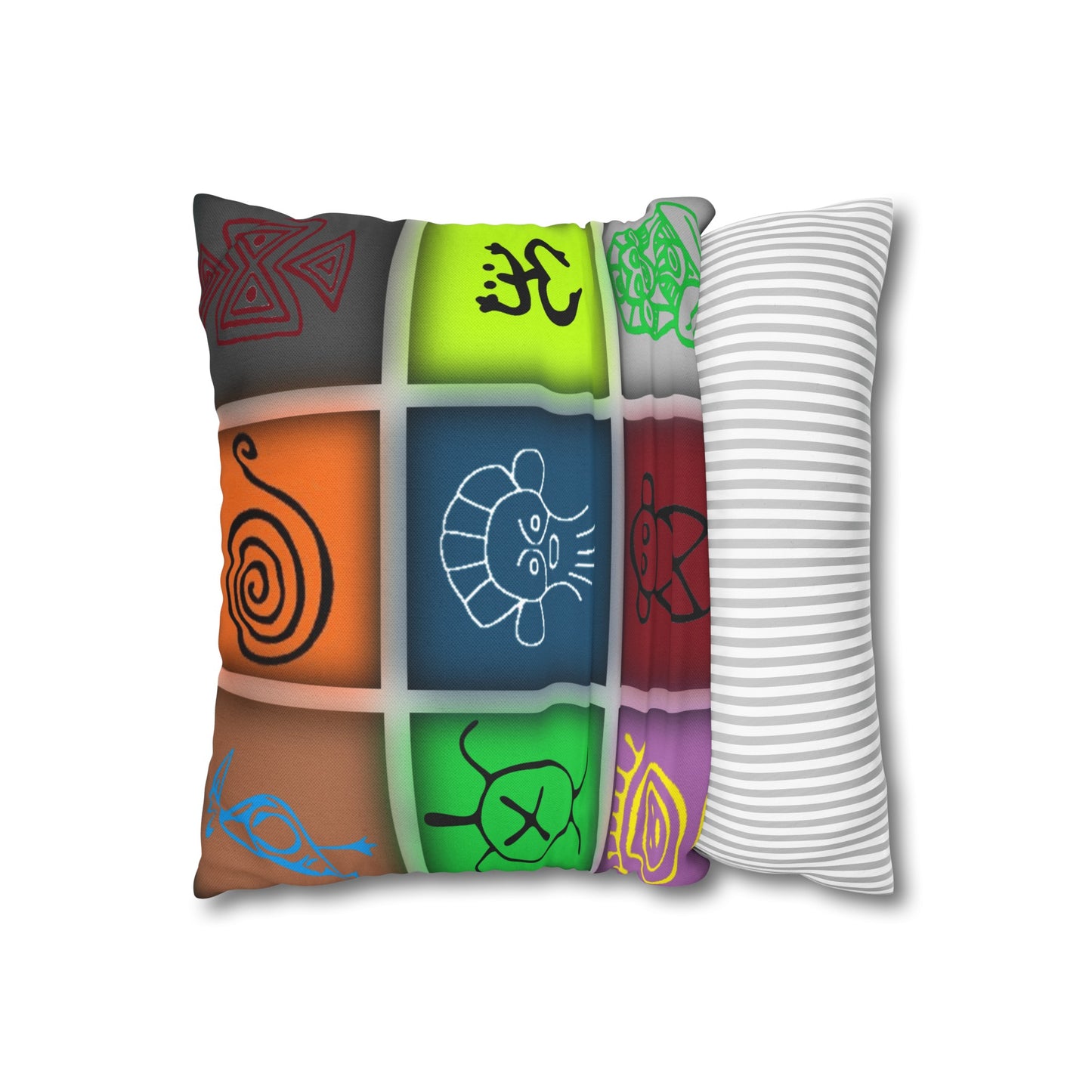 Taino Symbols 1 pillow cover, Spun Polyester Square Pillowcase