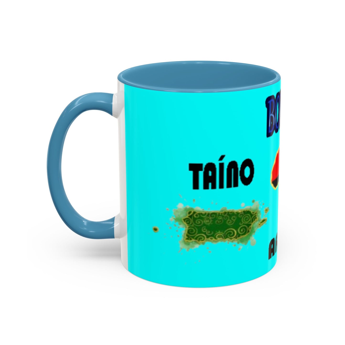 Boricua Roots, Colorful Accent Mugs, 11oz
