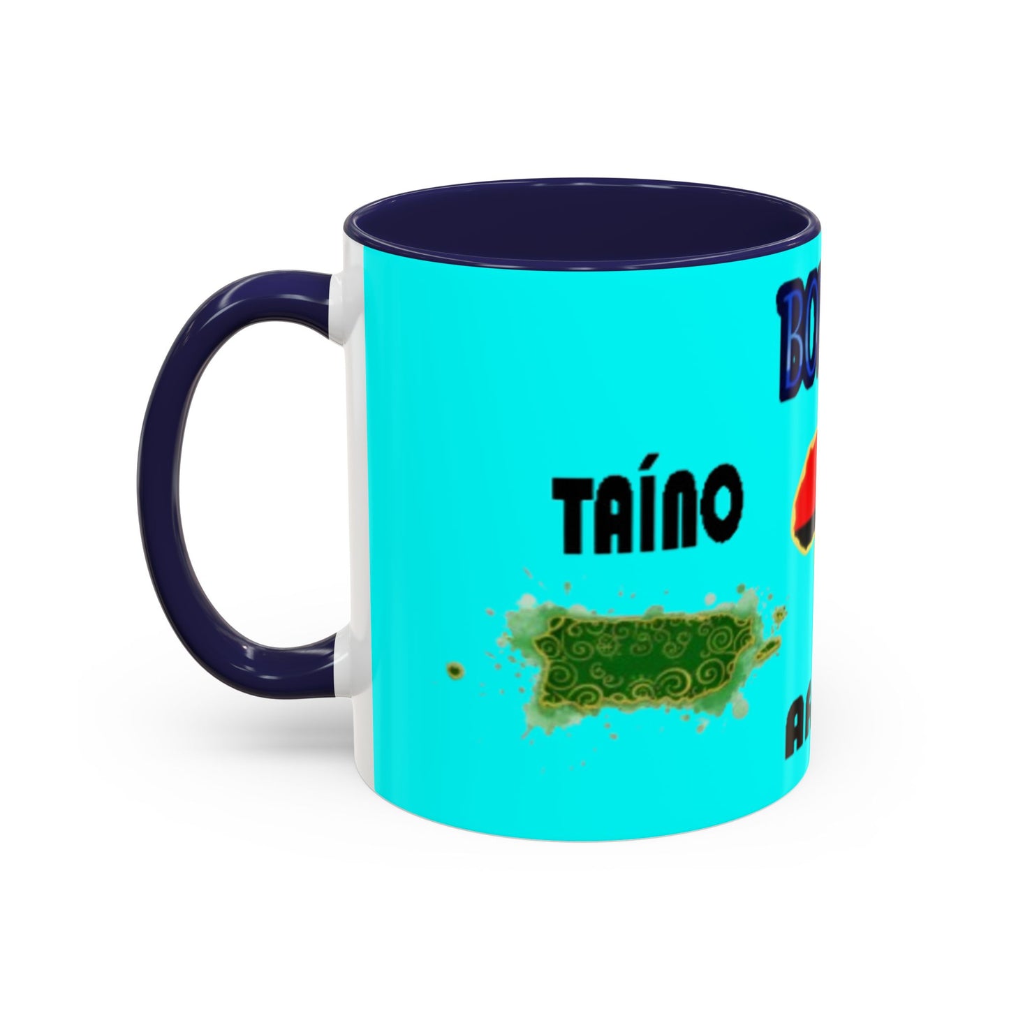 Boricua Roots, Colorful Accent Mugs, 11oz