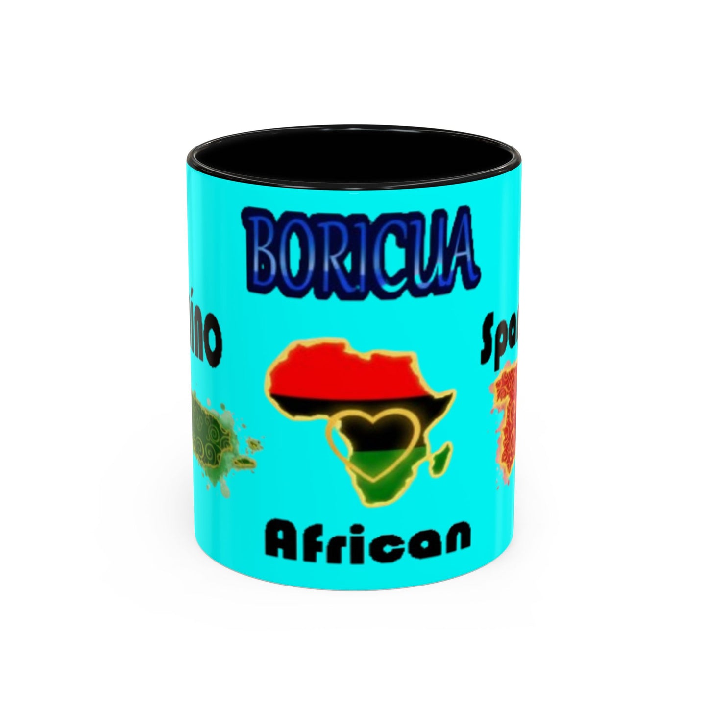 Boricua Roots, Colorful Accent Mugs, 11oz