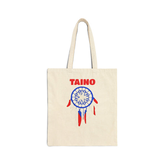 Taino Dream Catcher, Cotton Canvas Tote Bag