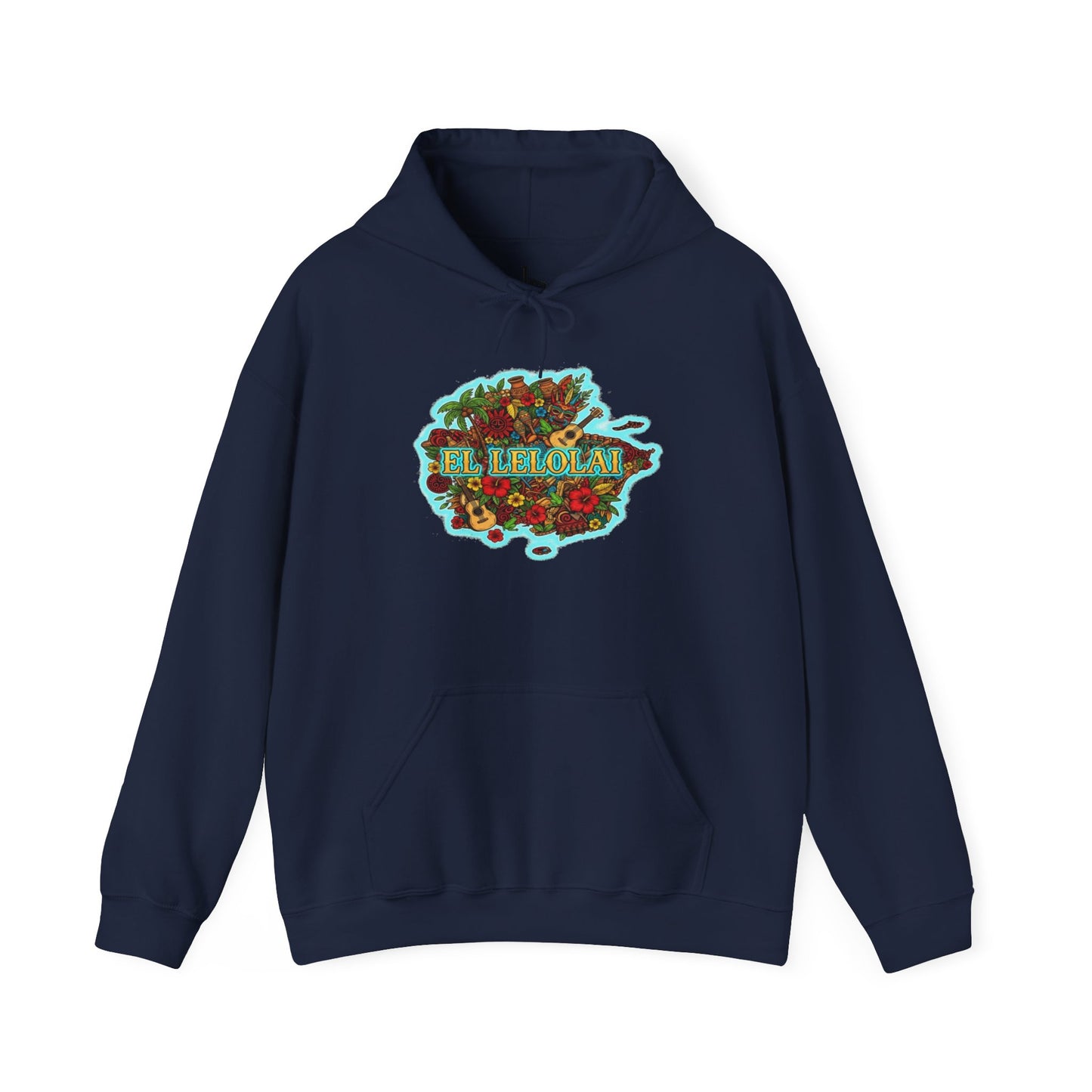 EL LELOLAI PR MAP Unisex Hoodie, Cozy Sweatshirt, Casual Wear, Gifts for Adventures, Pride Apparel, Comfortable Streetwear
