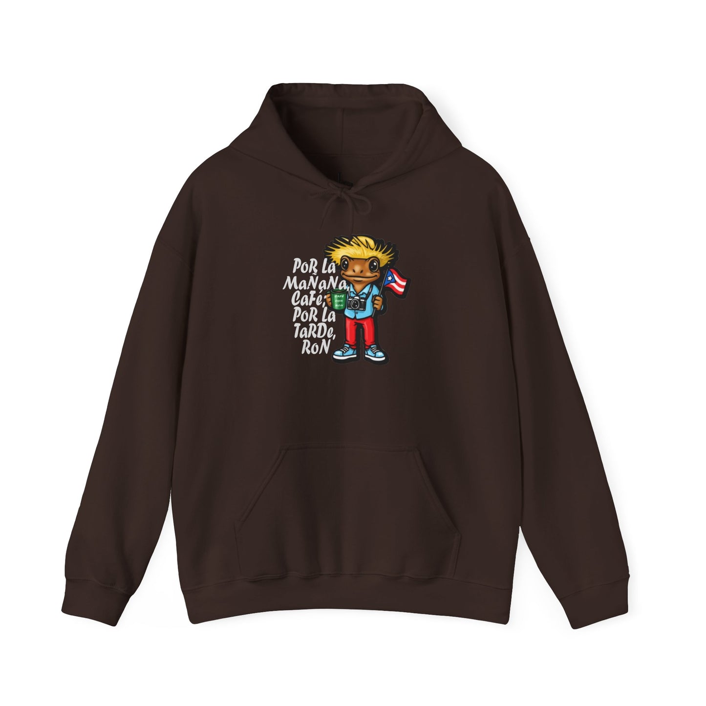 Cafe con Ron Unisex Hoodie, Cozy Sweatshirt, Casual Wear, Gifts for Adventures, Pride Apparel, Comfortable Streetwear