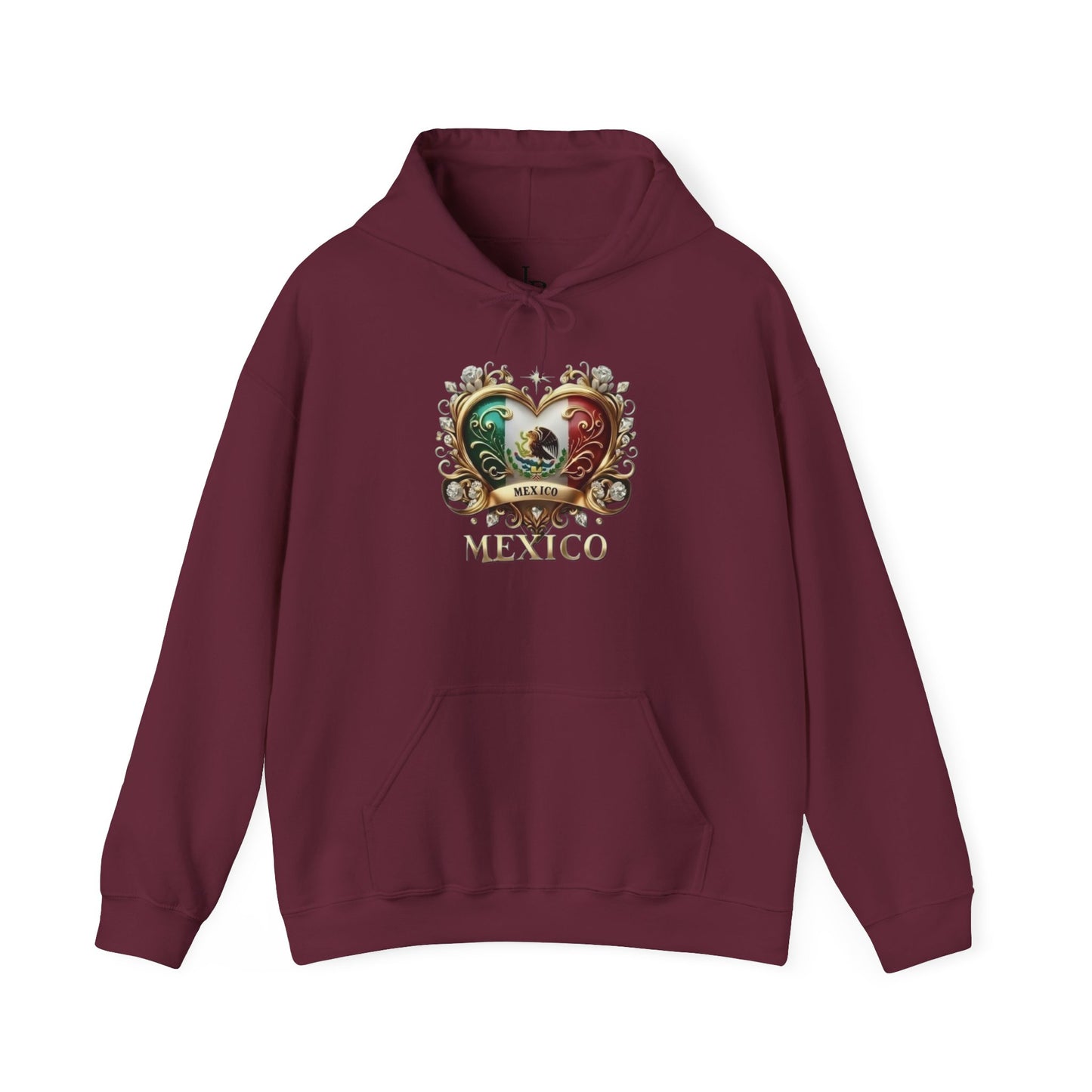 Mexico Heart Unisex Hoodie, Cozy Sweatshirt, Casual Wear, Gifts for Adventures, Pride Apparel, Comfortable Streetwear