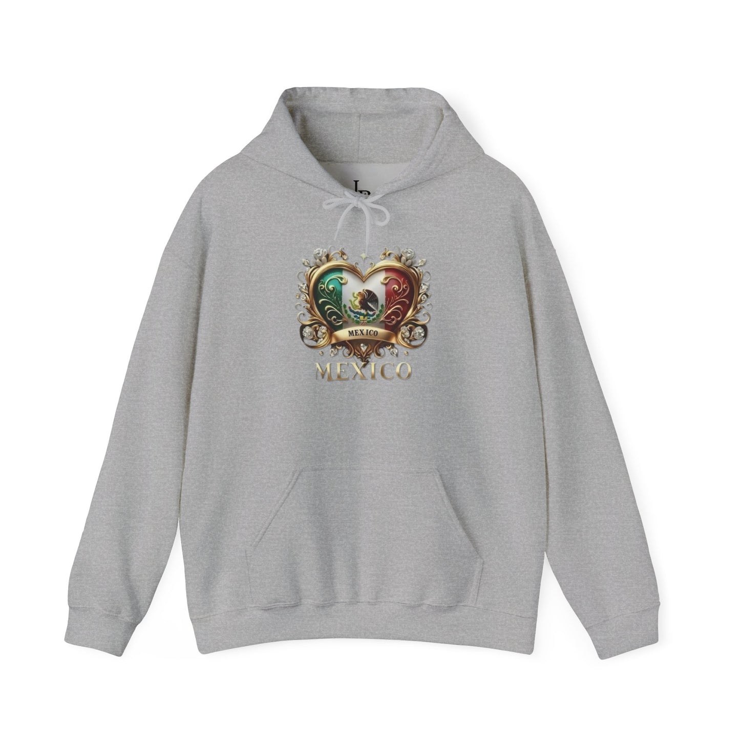 Mexico Heart Unisex Hoodie, Cozy Sweatshirt, Casual Wear, Gifts for Adventures, Pride Apparel, Comfortable Streetwear
