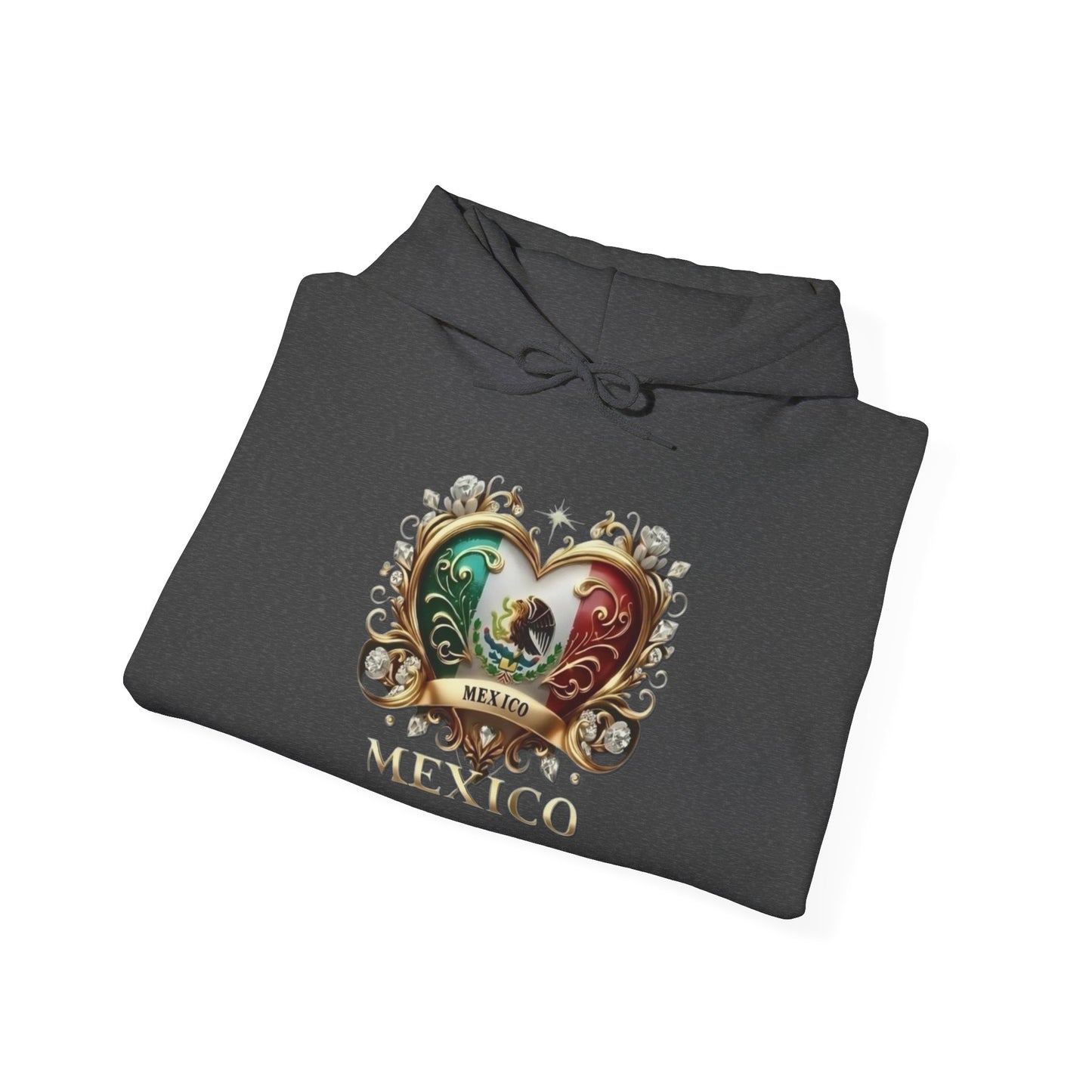 Mexican Heart Unisex Hoodie, Cozy Sweatshirt, Casual Wear, Gifts for Adventures, Pride Apparel, Comfortable Streetwear