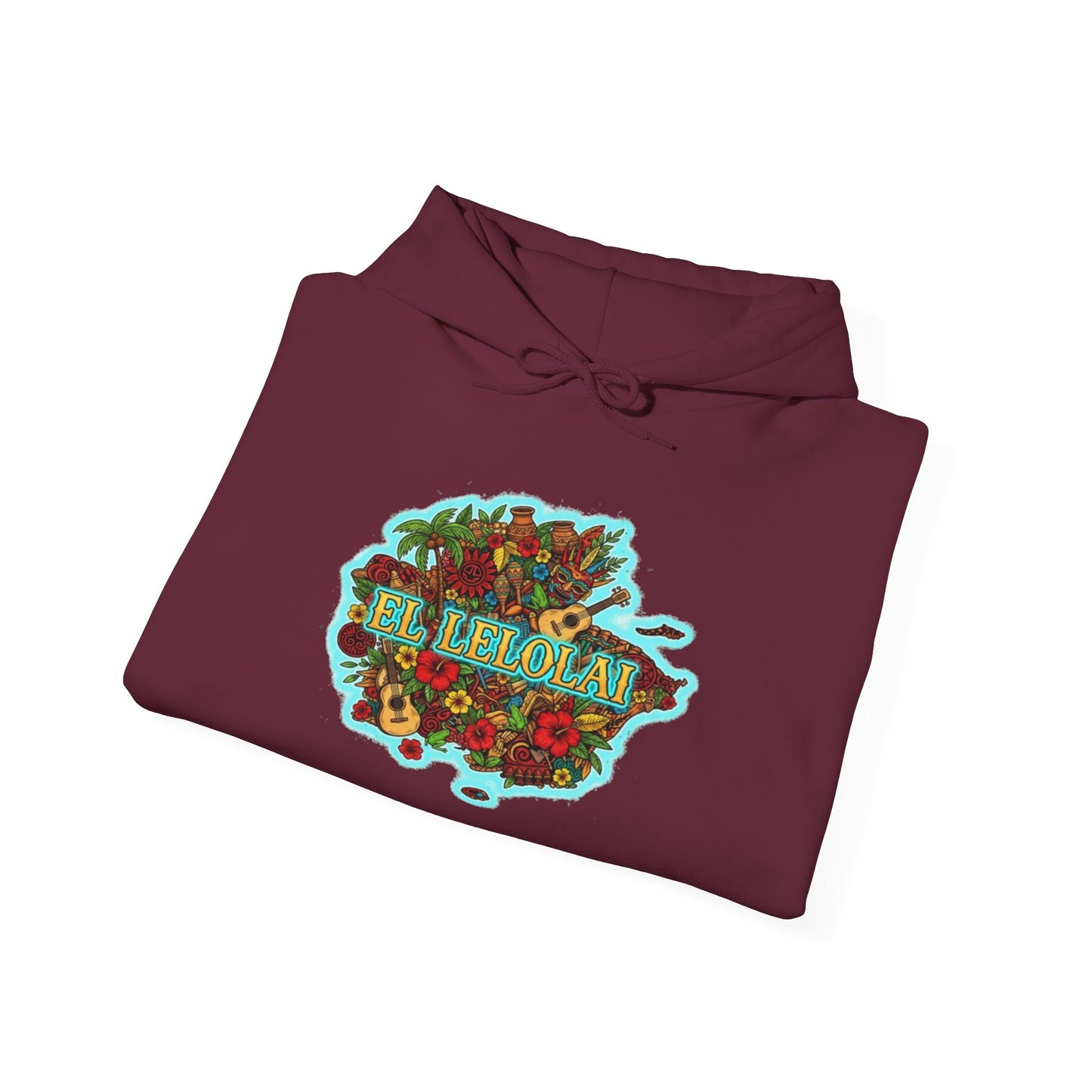 EL LELOLAI PR MAP Unisex Hoodie, Cozy Sweatshirt, Casual Wear, Gifts for Adventures, Pride Apparel, Comfortable Streetwear