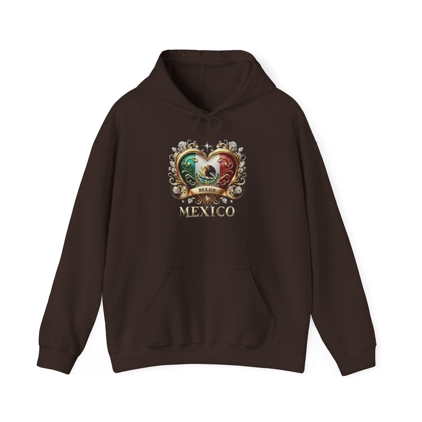 Mexico Heart Unisex Hoodie, Cozy Sweatshirt, Casual Wear, Gifts for Adventures, Pride Apparel, Comfortable Streetwear