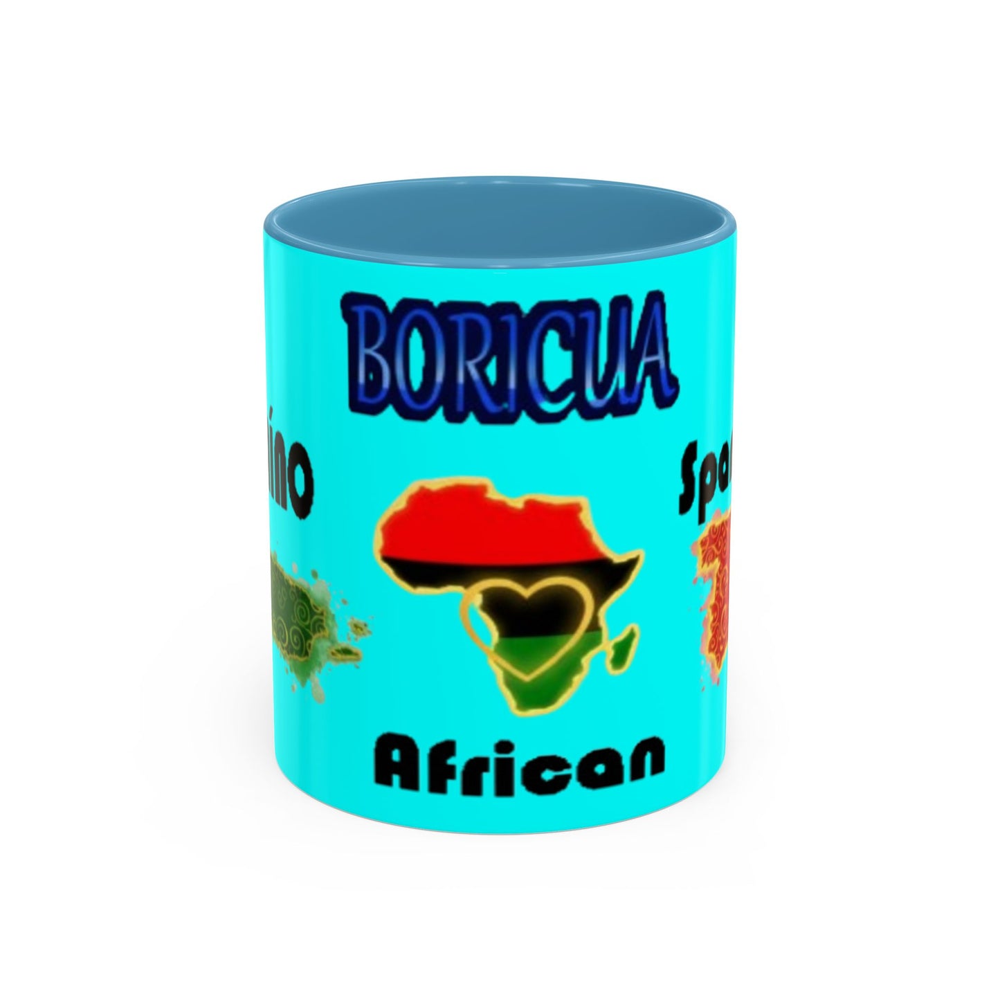 Boricua Roots, Colorful Accent Mugs, 11oz