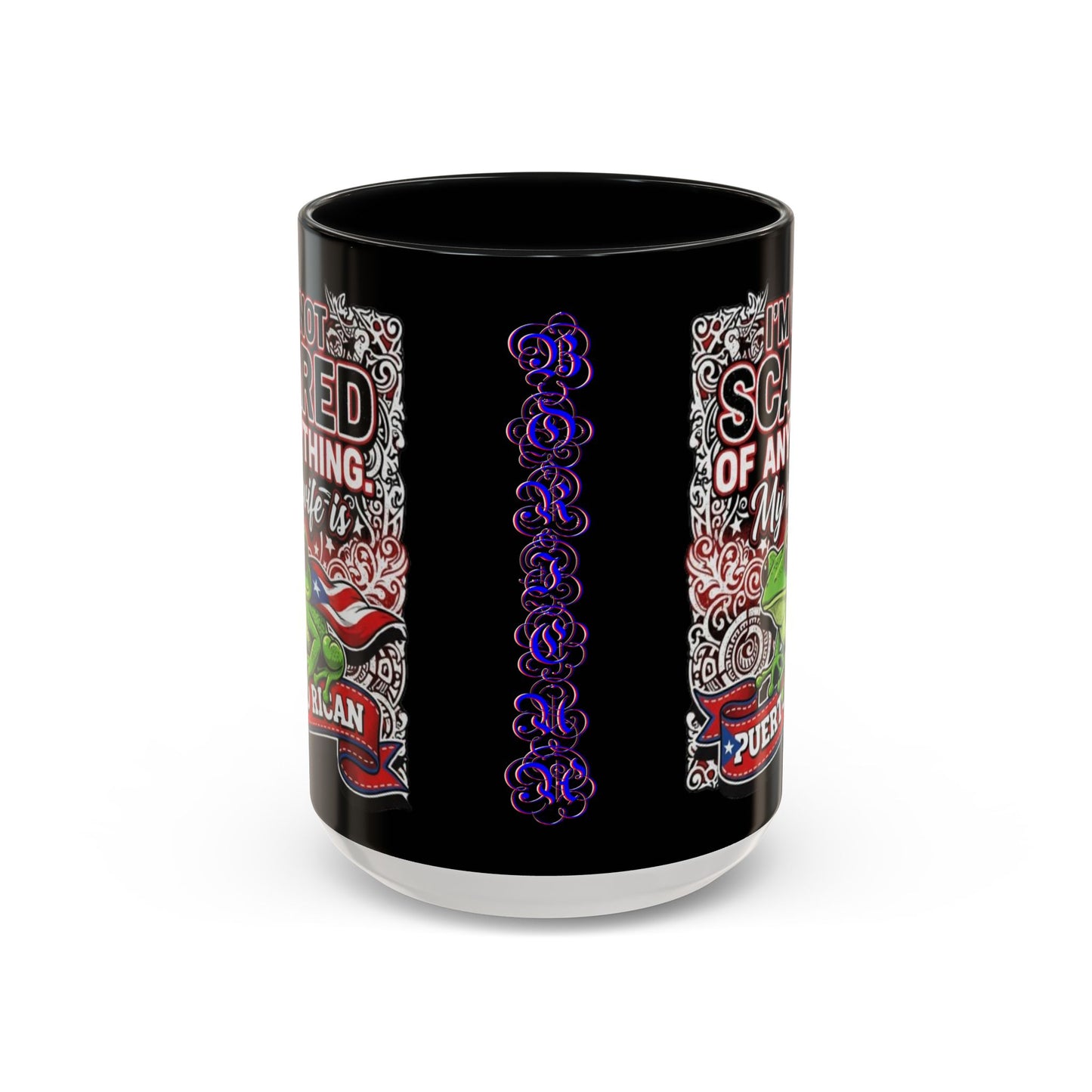 I'M NOT SCARED OF ANYTHING..., Colorful Accent Mugs, 11oz