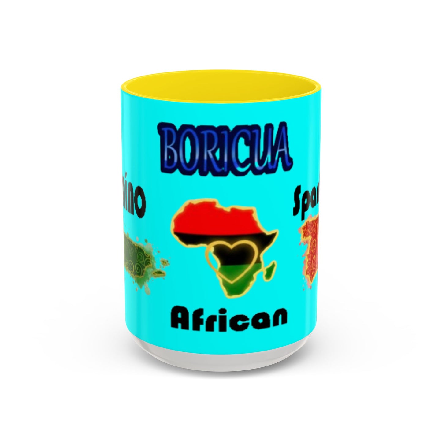 Boricua Roots, Colorful Accent Mugs, 11oz