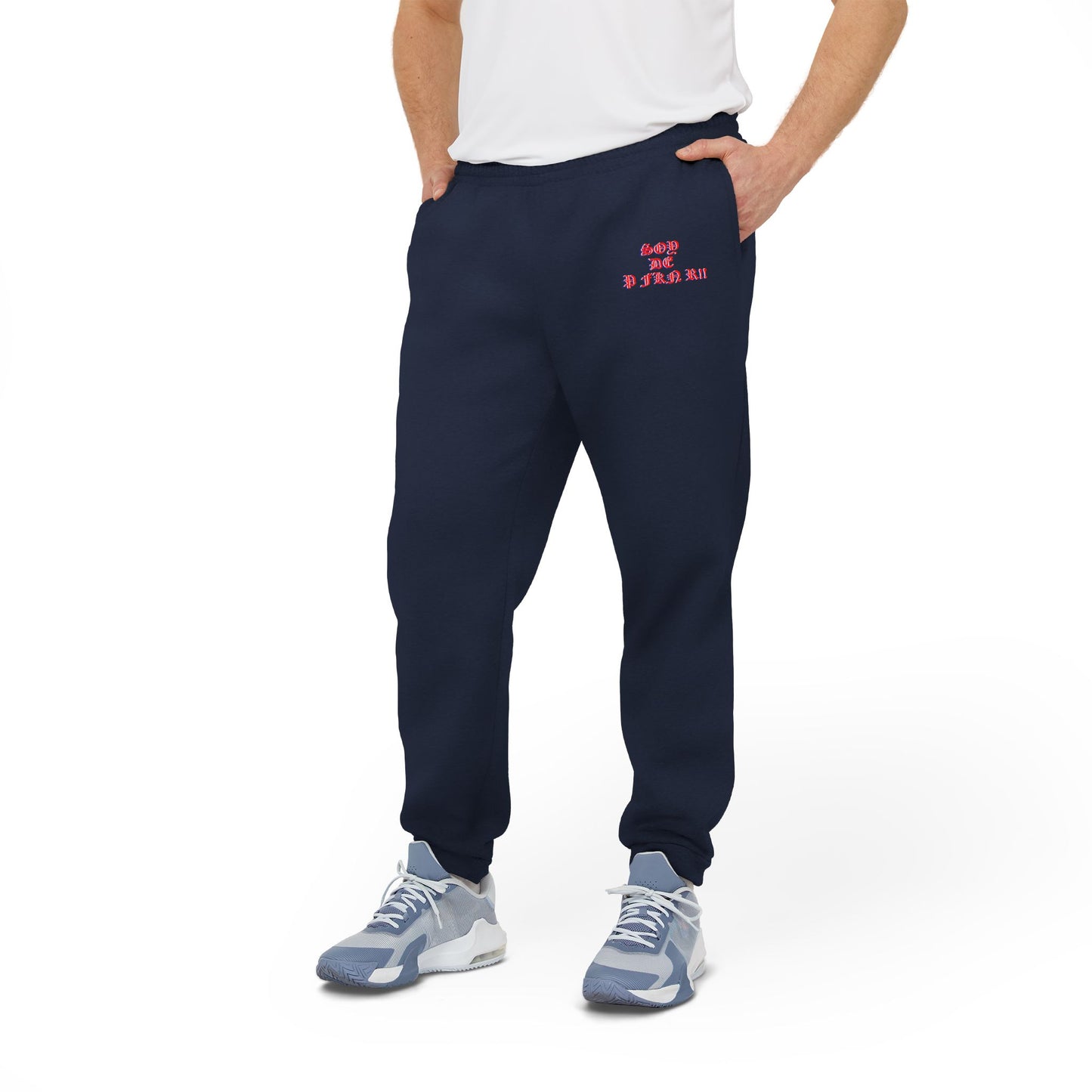 SOY DE P FKN R!! Cozy Unisex Fleece Joggers - Ideal for Athleisure, Workout, Loungewear, Travel, Gifts for Him/Her