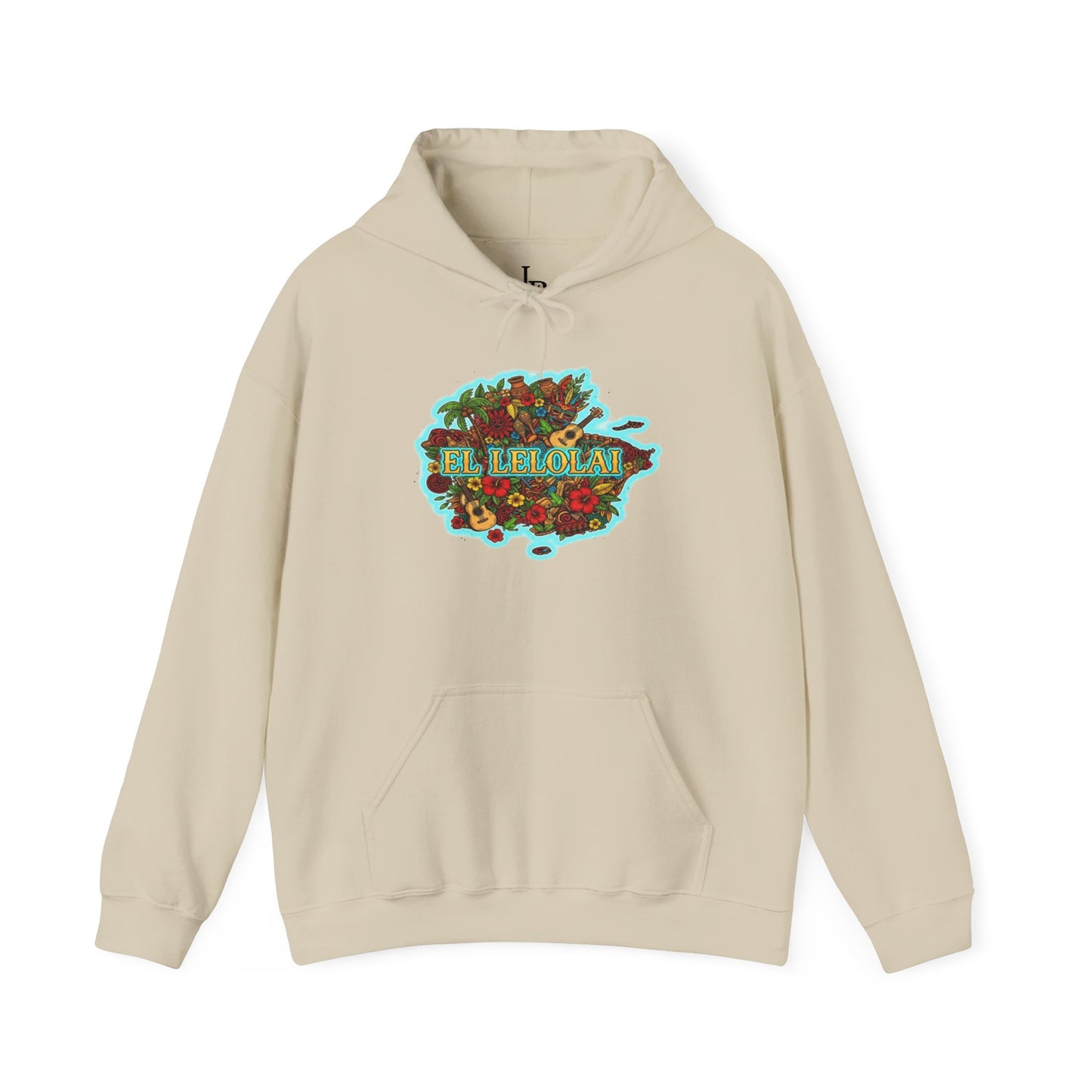 EL LELOLAI PR MAP Unisex Hoodie, Cozy Sweatshirt, Casual Wear, Gifts for Adventures, Pride Apparel, Comfortable Streetwear