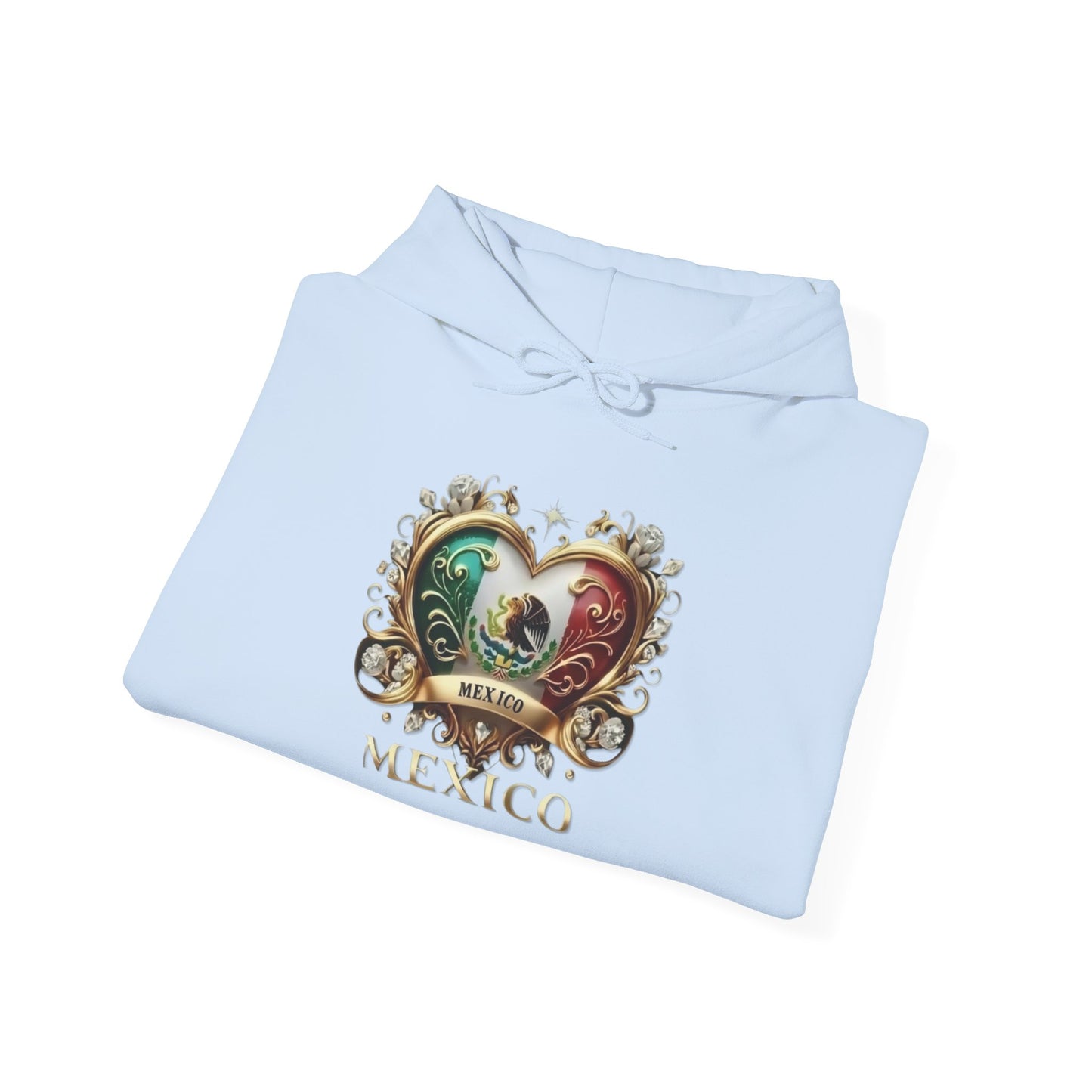 Mexico Heart Unisex Hoodie, Cozy Sweatshirt, Casual Wear, Gifts for Adventures, Pride Apparel, Comfortable Streetwear