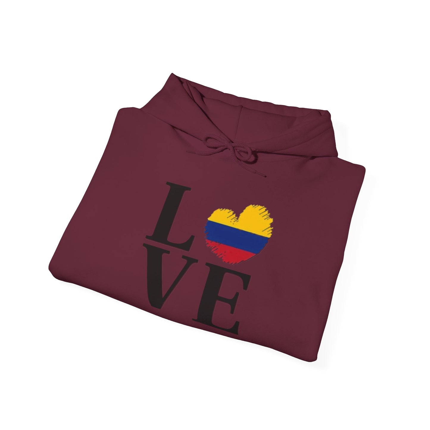 Love Colombia Unisex Hoodie, Cozy Sweatshirt, Casual Wear, Gifts for Adventures, Pride Apparel, Comfortable Streetwear