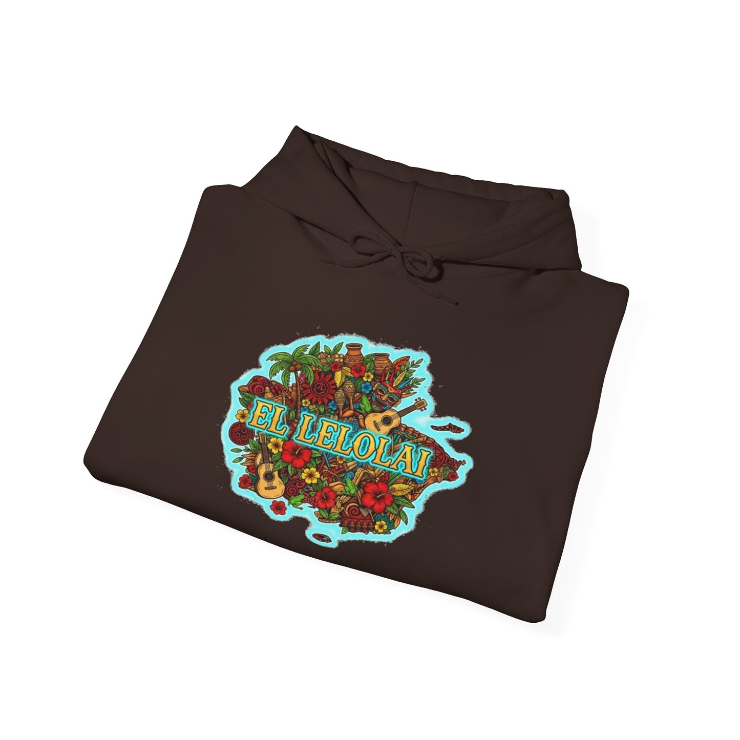 EL LELOLAI PR MAP Unisex Hoodie, Cozy Sweatshirt, Casual Wear, Gifts for Adventures, Pride Apparel, Comfortable Streetwear