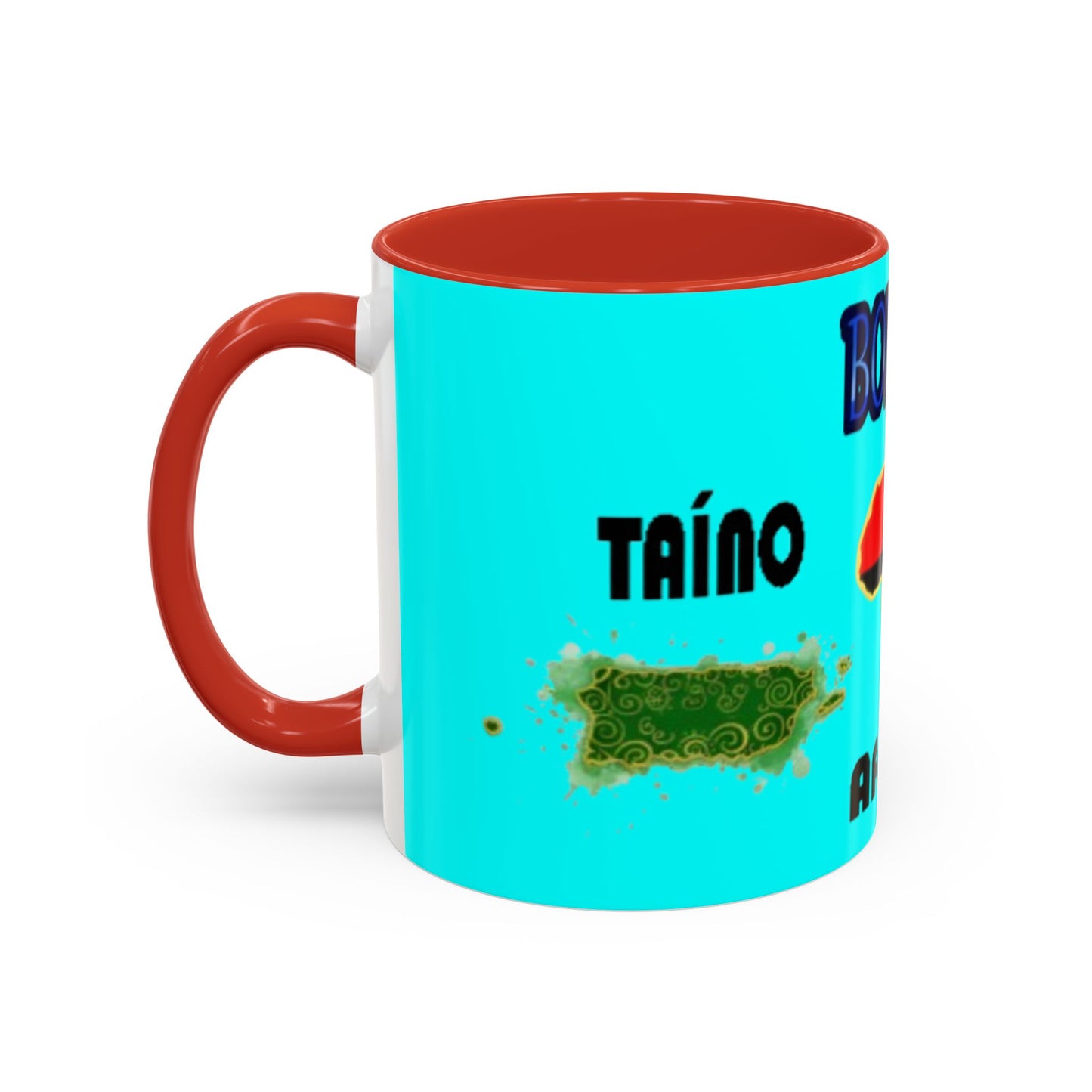 Boricua Roots, Colorful Accent Mugs, 11oz