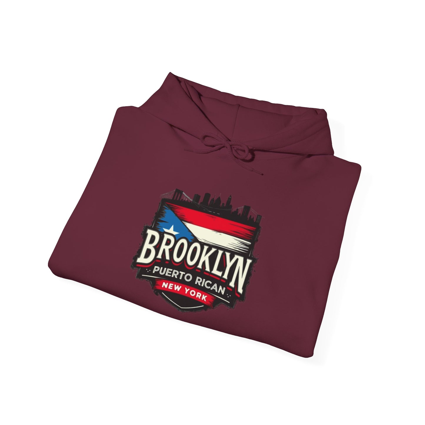Brooklyn Puerto Rican Unisex Hoodie, Cozy Sweatshirt, Casual Wear, Gifts for Adventures, Pride Apparel, Comfortable Streetwear