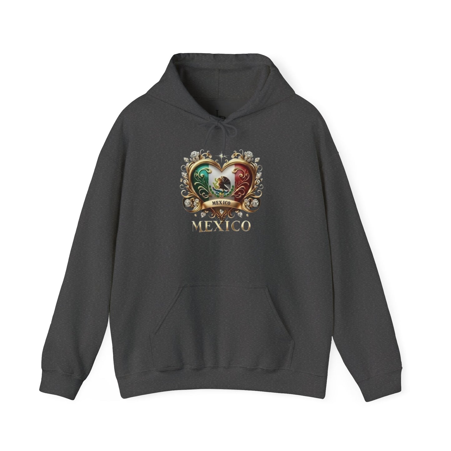 Mexico Heart Unisex Hoodie, Cozy Sweatshirt, Casual Wear, Gifts for Adventures, Pride Apparel, Comfortable Streetwear
