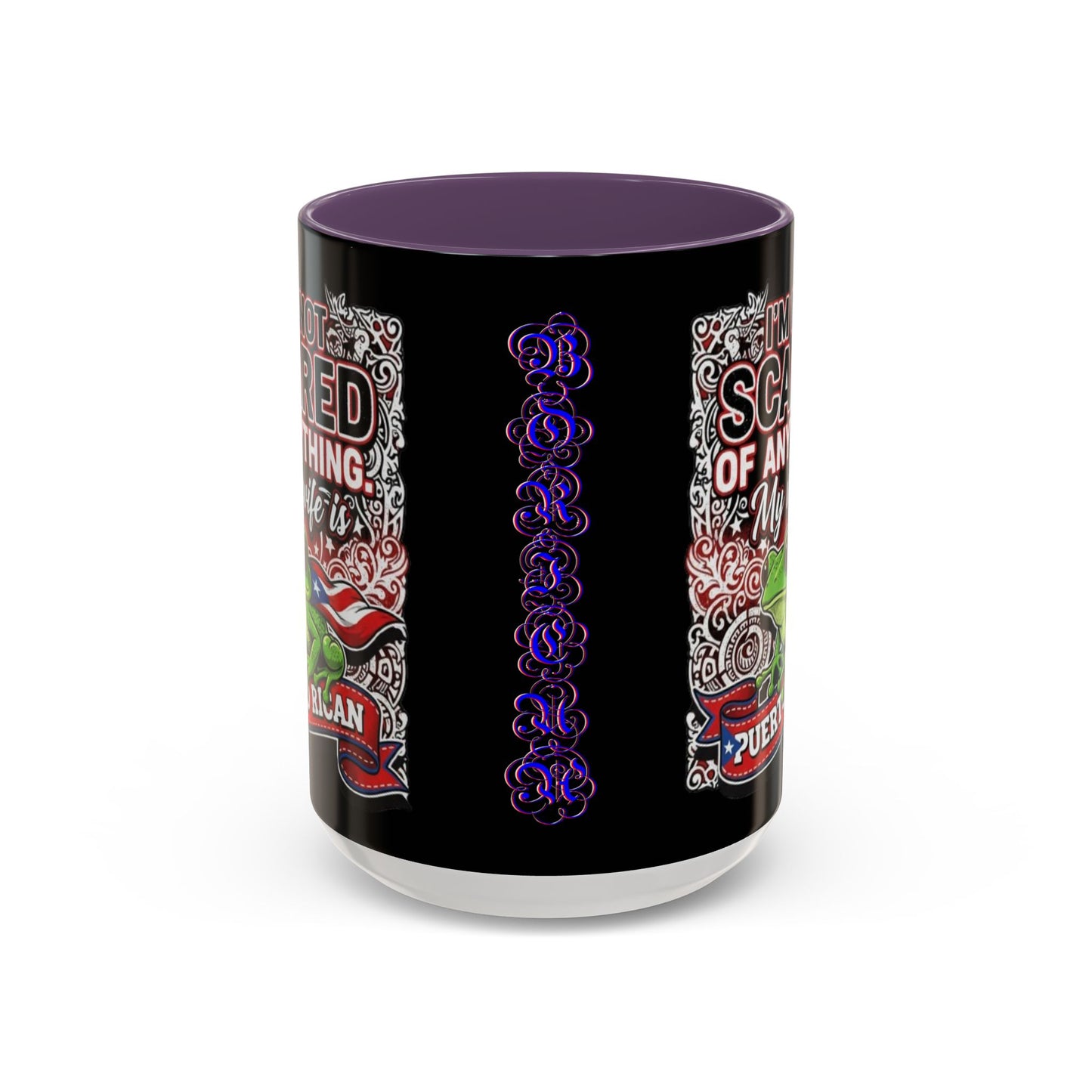I'M NOT SCARED OF ANYTHING..., Colorful Accent Mugs, 11oz