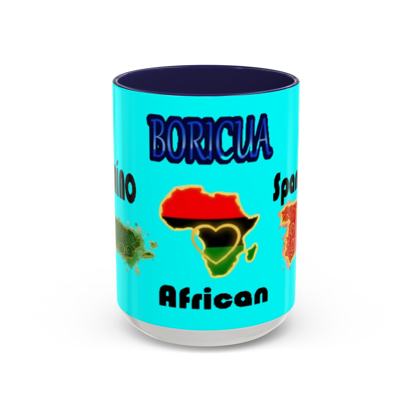 Boricua Roots, Colorful Accent Mugs, 11oz