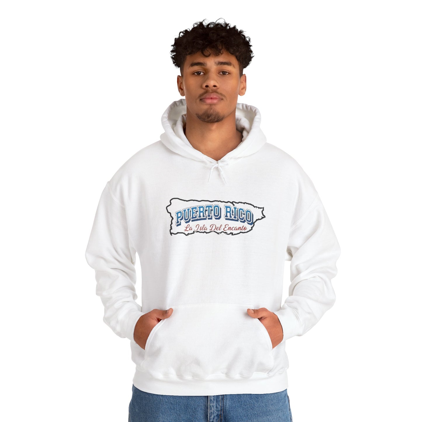 PR La Isla Del Encanto Unisex Hoodie, Cozy Sweatshirt, Casual Wear, Gifts for Adventures, Pride Apparel, Comfortable Streetwear