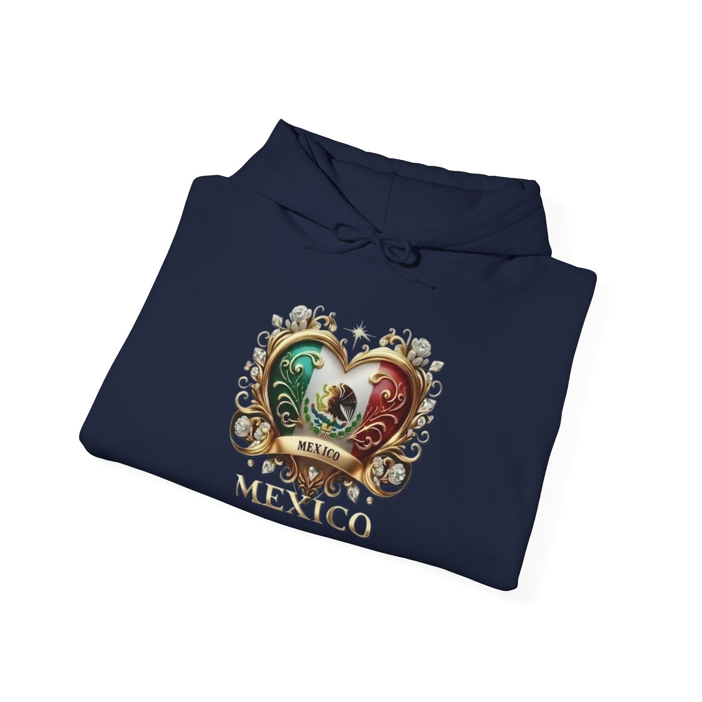 Mexican Heart Unisex Hoodie, Cozy Sweatshirt, Casual Wear, Gifts for Adventures, Pride Apparel, Comfortable Streetwear