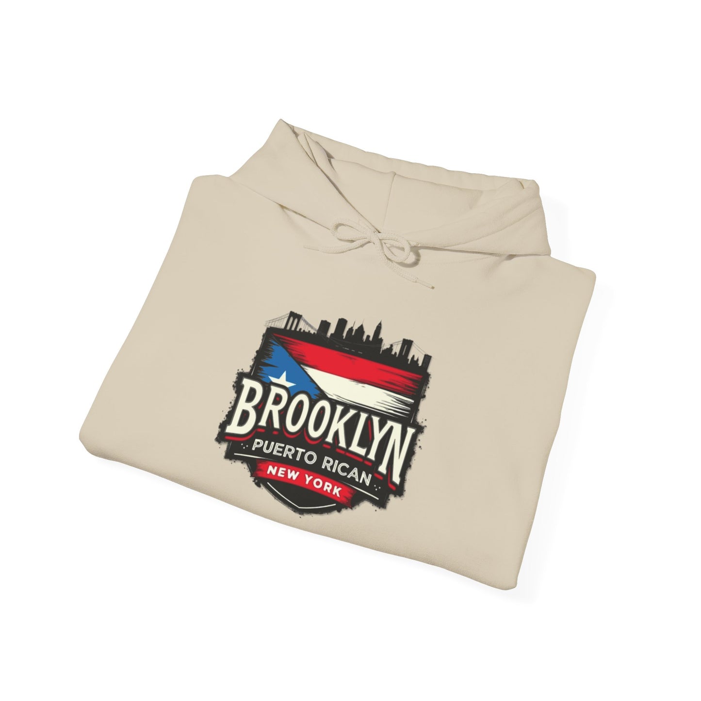 Brooklyn Puerto Rican Unisex Hoodie, Cozy Sweatshirt, Casual Wear, Gifts for Adventures, Pride Apparel, Comfortable Streetwear