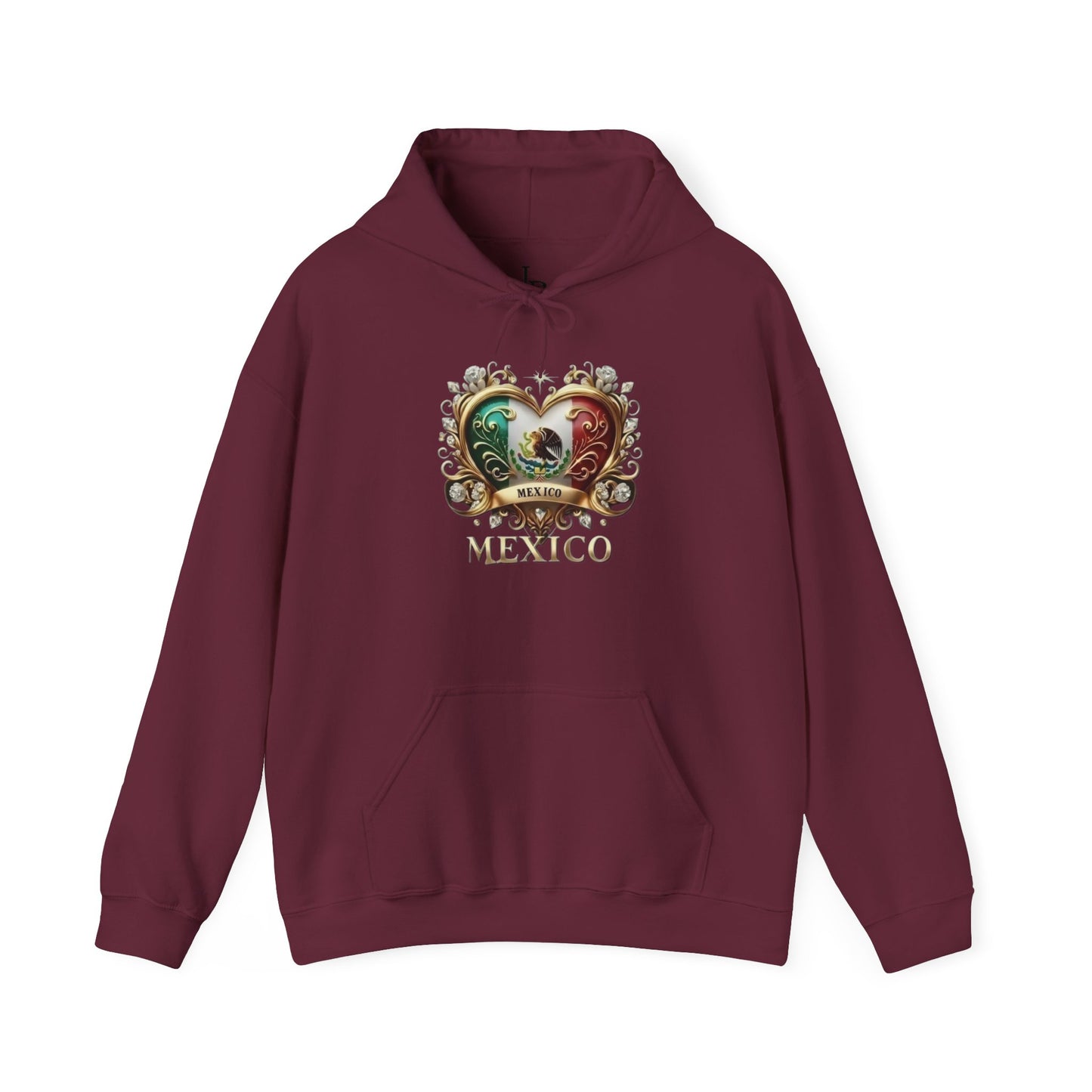 Mexican Heart Unisex Hoodie, Cozy Sweatshirt, Casual Wear, Gifts for Adventures, Pride Apparel, Comfortable Streetwear