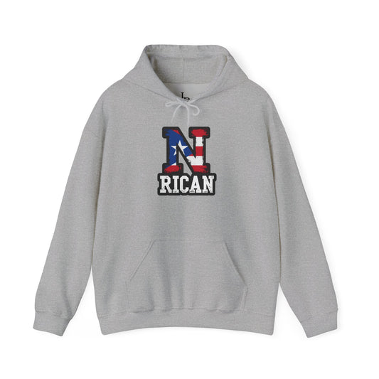 N Rican Unisex Hoodie, Cozy Sweatshirt, Casual Wear, Gifts for Adventures, Pride Apparel, Comfortable Streetwear