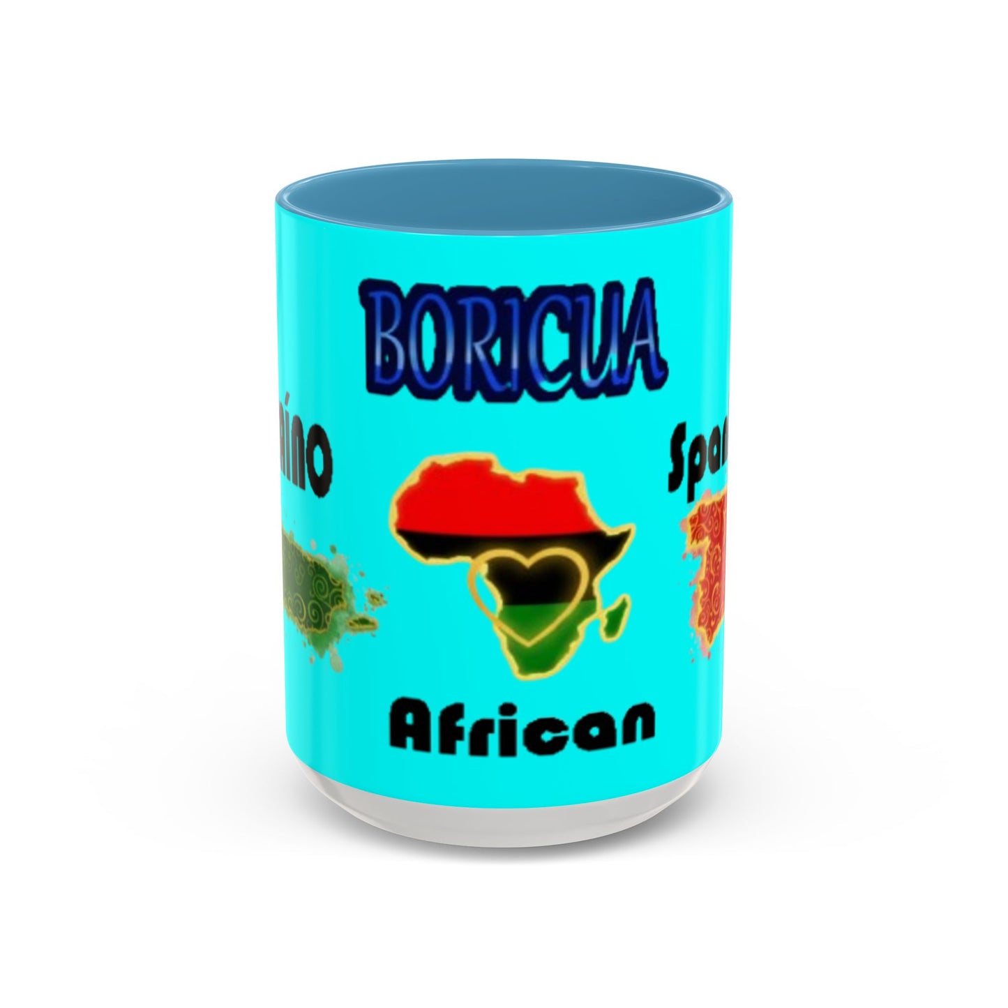 Boricua Roots, Colorful Accent Mugs, 11oz