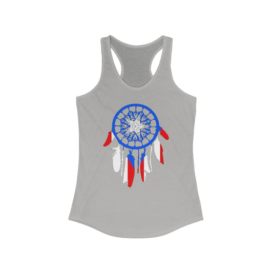 Puerto Rican Flag Dream Catcher, Women's Ideal Racerback Tank