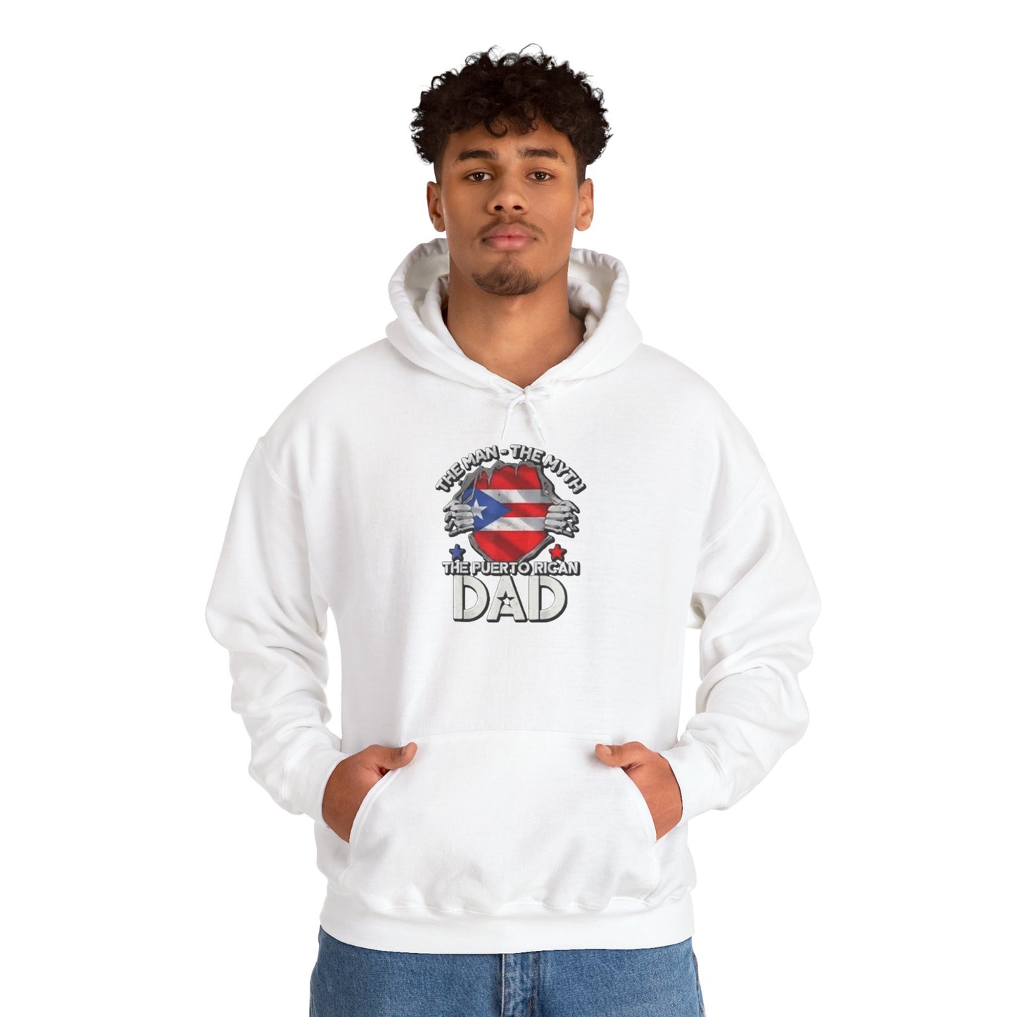 The Puerto Rican DAD Unisex Hoodie, Cozy Sweatshirt, Casual Wear, Gifts for Adventures, Pride Apparel, Comfortable Streetwear