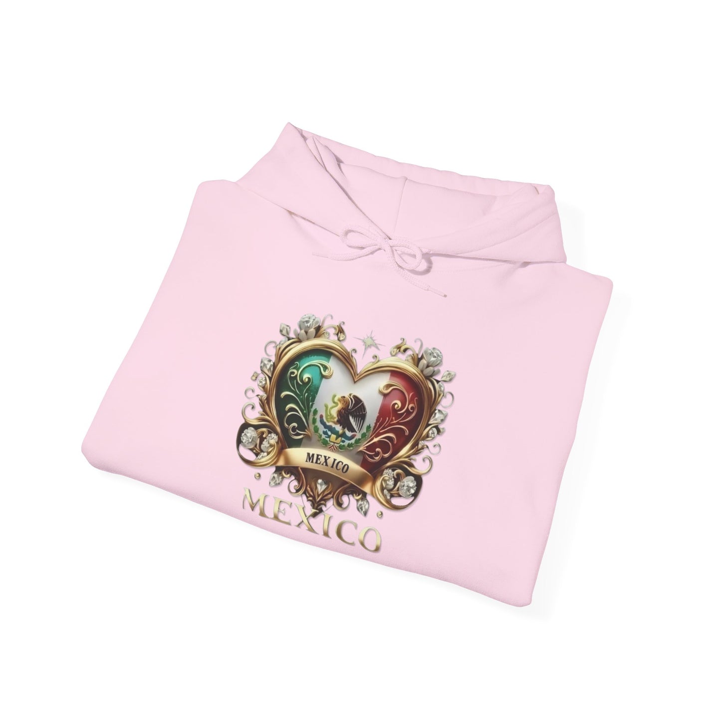 Mexican Heart Unisex Hoodie, Cozy Sweatshirt, Casual Wear, Gifts for Adventures, Pride Apparel, Comfortable Streetwear