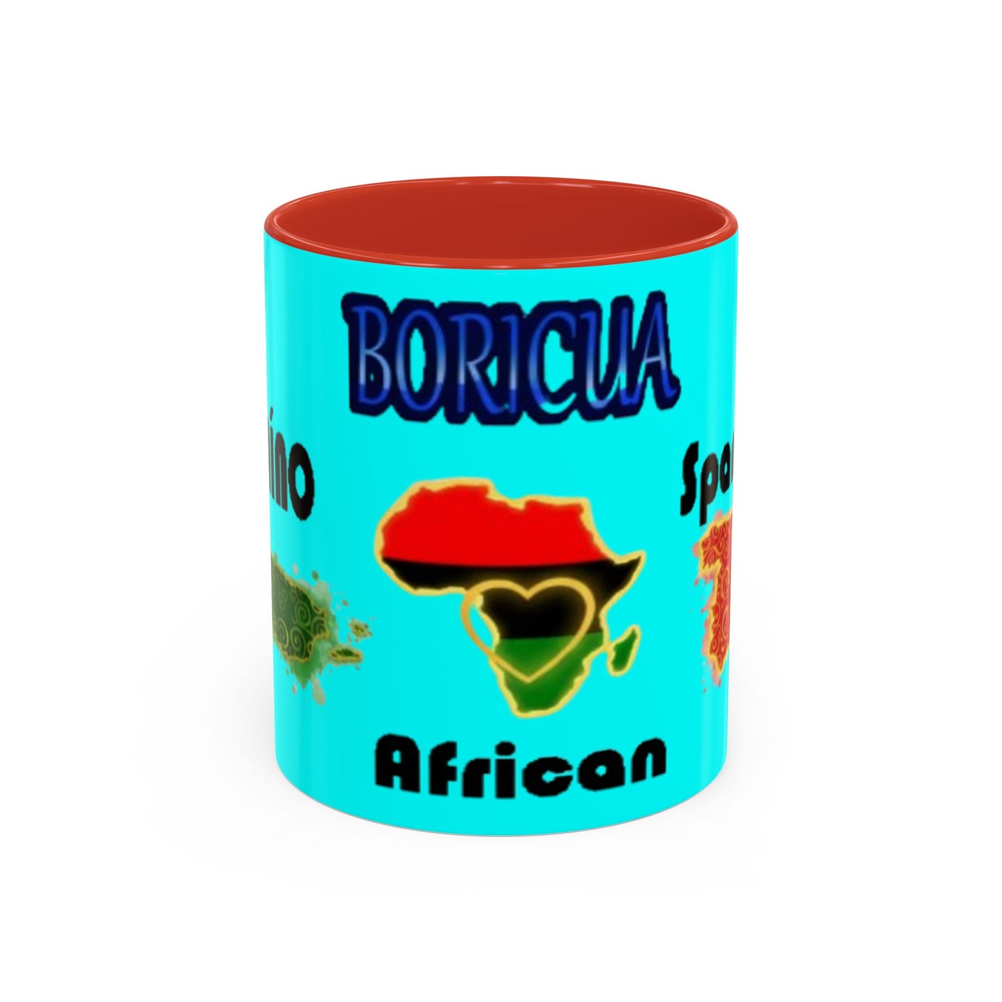 Boricua Roots, Colorful Accent Mugs, 11oz