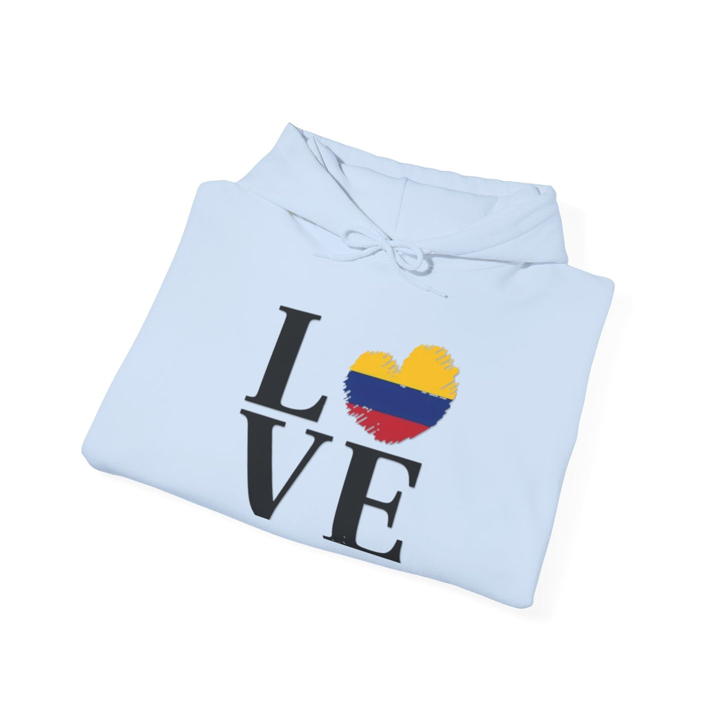 Love Colombia Unisex Hoodie, Cozy Sweatshirt, Casual Wear, Gifts for Adventures, Pride Apparel, Comfortable Streetwear